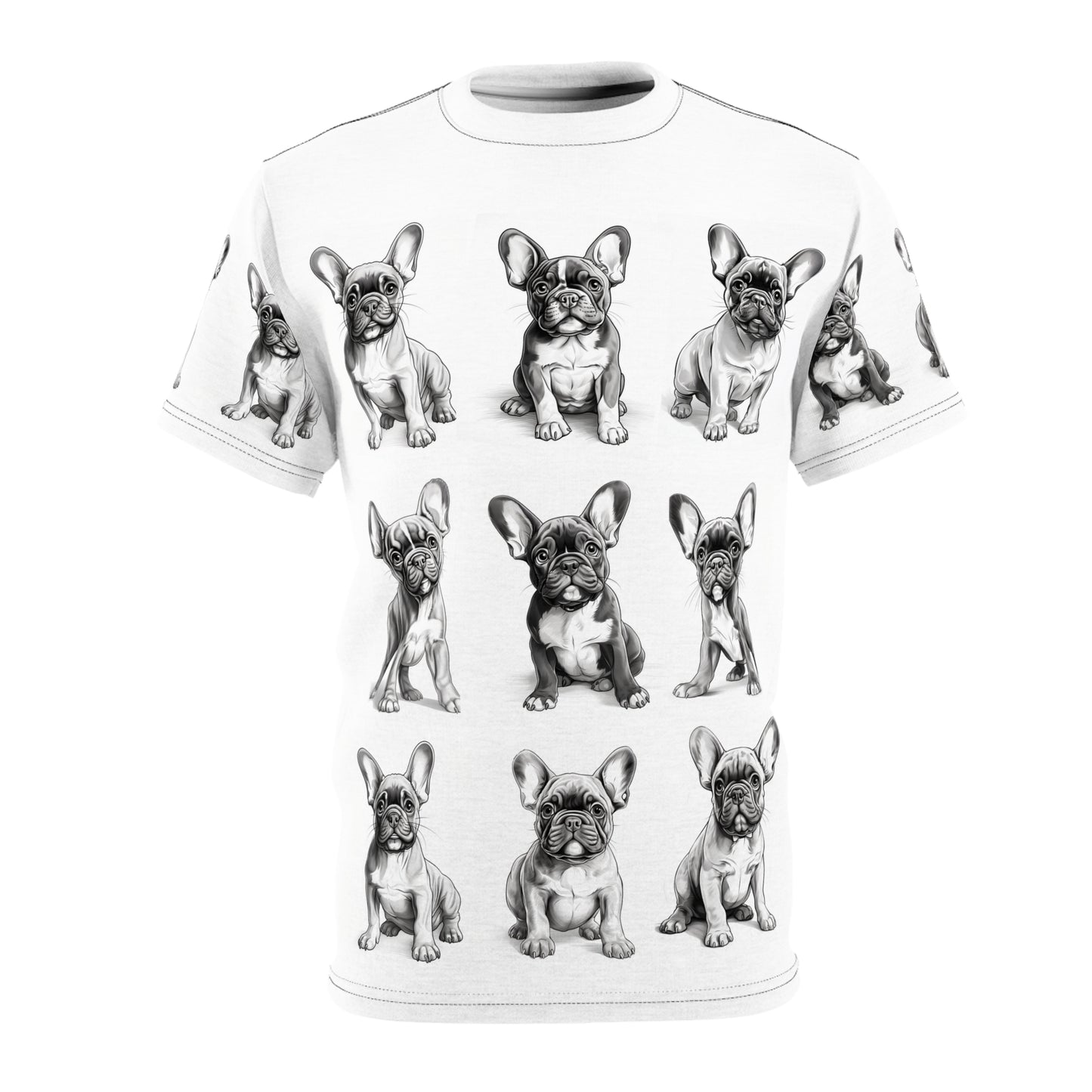 French Bulldog All Over Print Tee - Unleash Your Style - Unisex Cut & Sew Tee (AOP)
