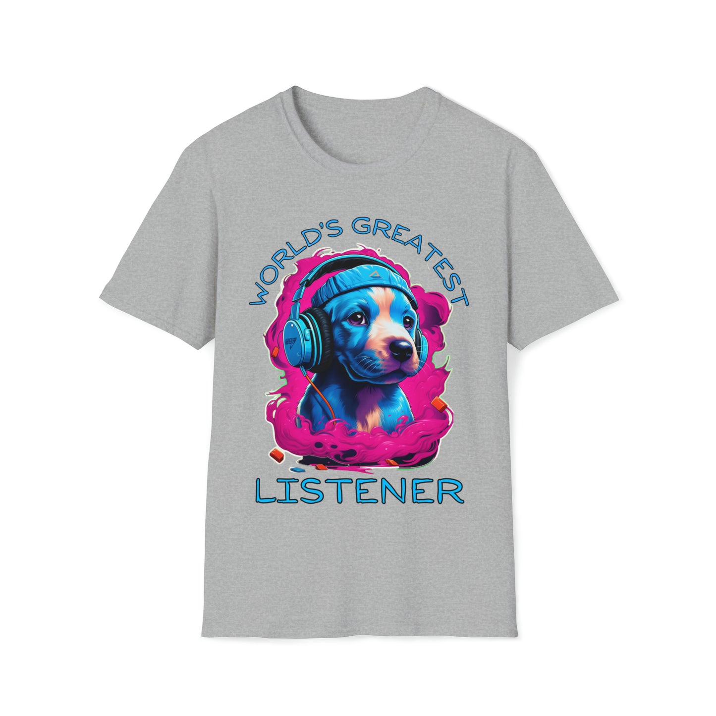"World's Greatest Listener" (Pitbull Edition) Unisex Softstyle T-Shirt