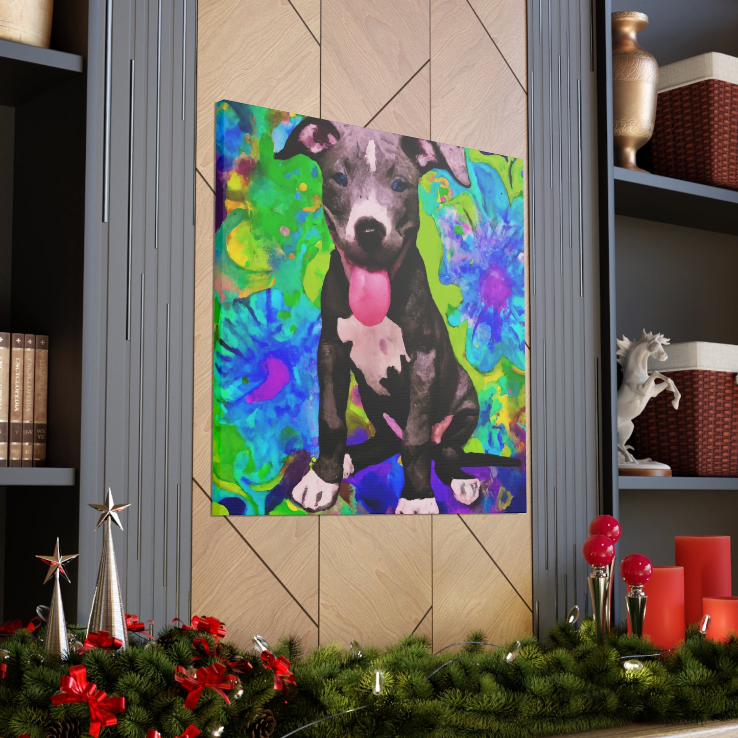 Countess Remedios de la Lirae - Pitbull Puppy - Canvas