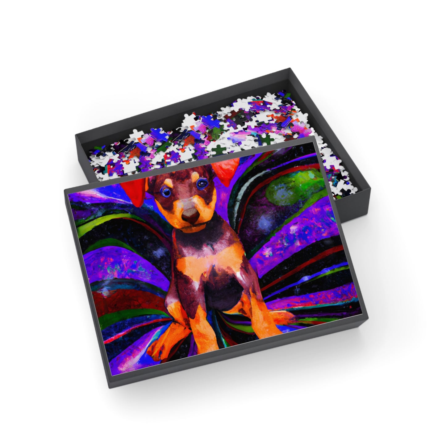 Jacques Perplexe - Miniature Pinscher Puppy - Puzzle