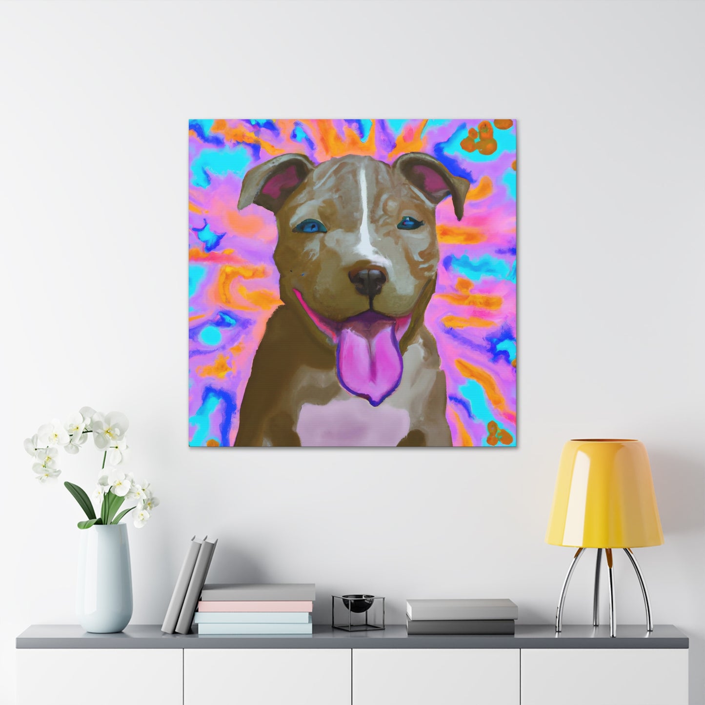 Prince/Princess Castellano of Italy - Pitbull Puppy - Canvas