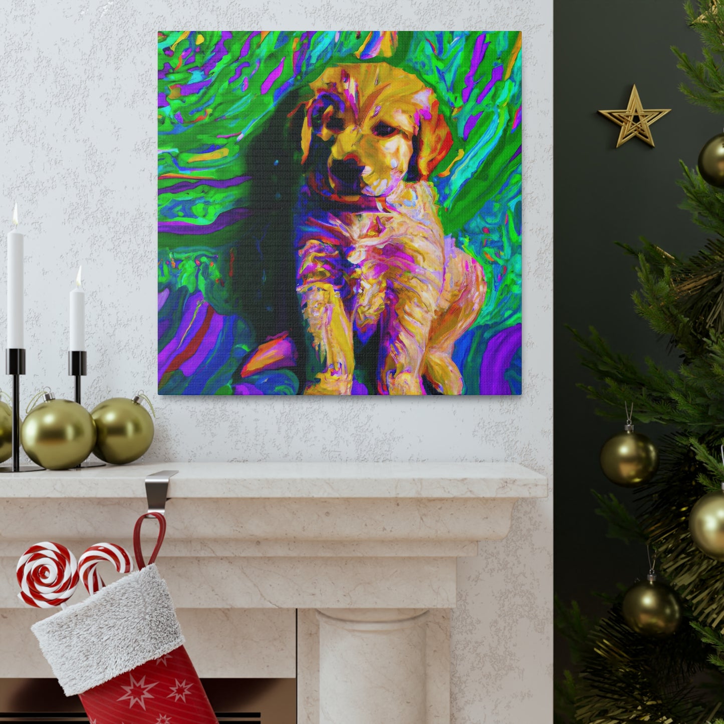 Kingston Remei de Becque - Golden Retriever Puppy - Canvas