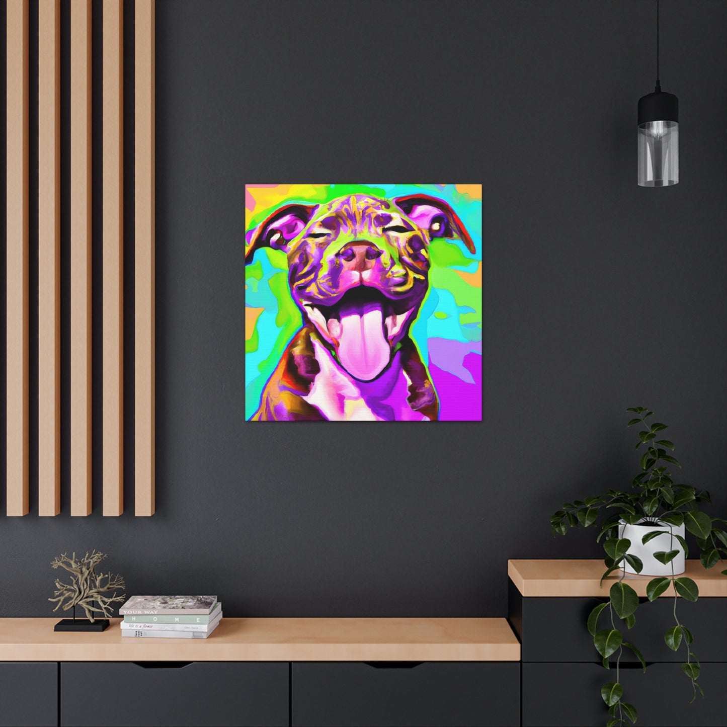 Prince Ianus Bailey the Second - Pitbull Puppy - Canvas