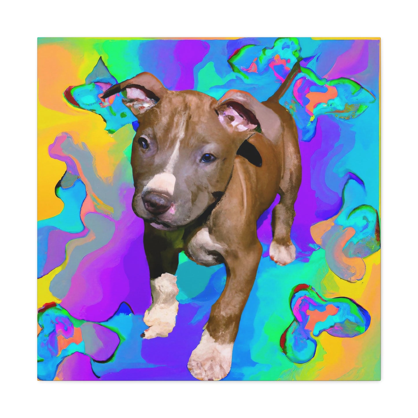 Kingston Sagely - Pitbull Puppy - Canvas