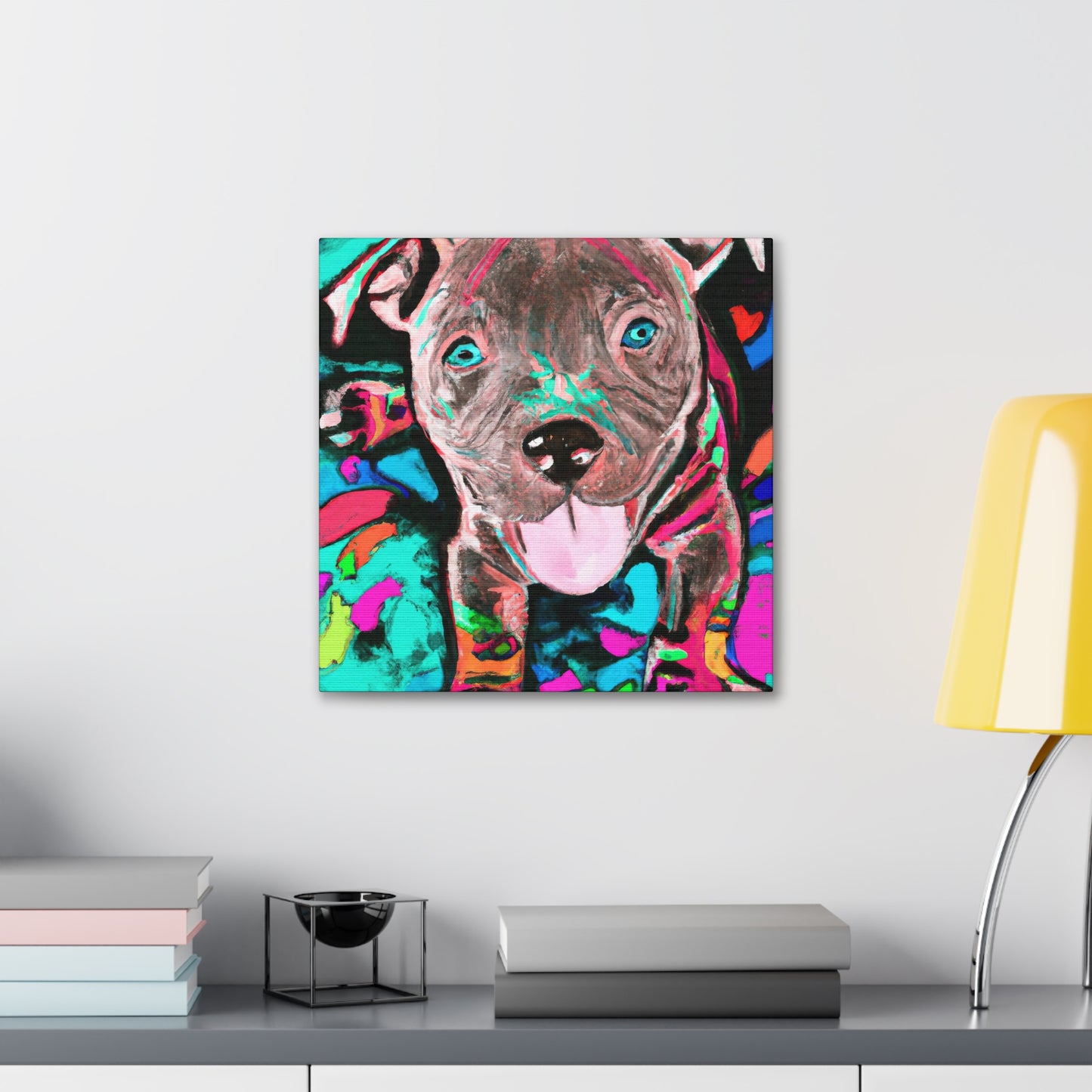 Princess Artemide of Florence - Pitbull Puppy - Canvas