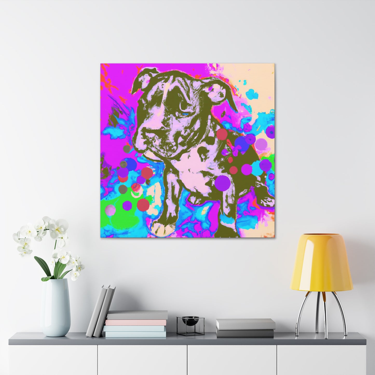 Augustine de Valois - Pitbull Puppy - Canvas