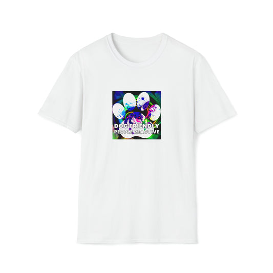 Radial Ragz - "Dog Friendly, People Reactive" (colored swirl) Unisex Tee