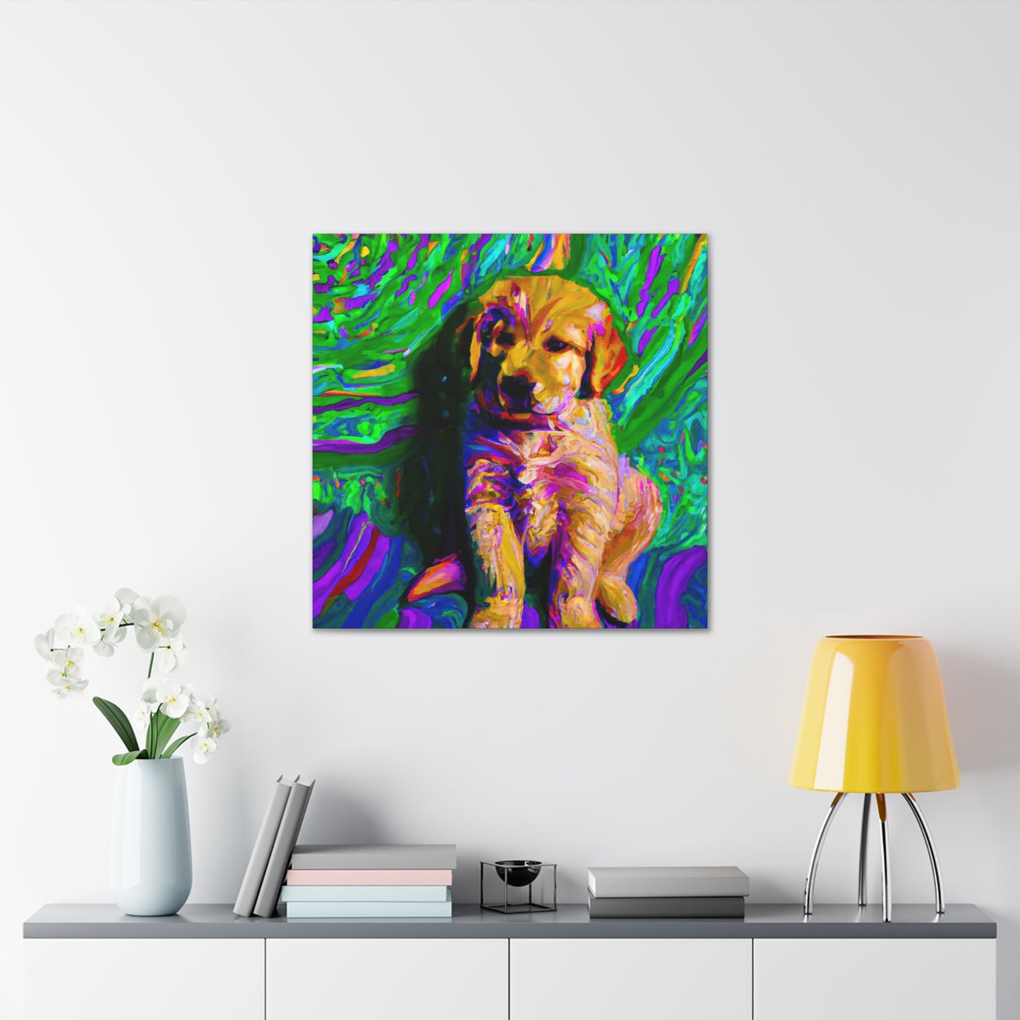 Kingston Remei de Becque - Golden Retriever Puppy - Canvas