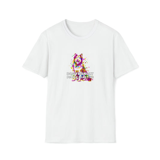 RadKixx - "Dog Friendly, People Reactive" (colored swirl) Unisex Tee