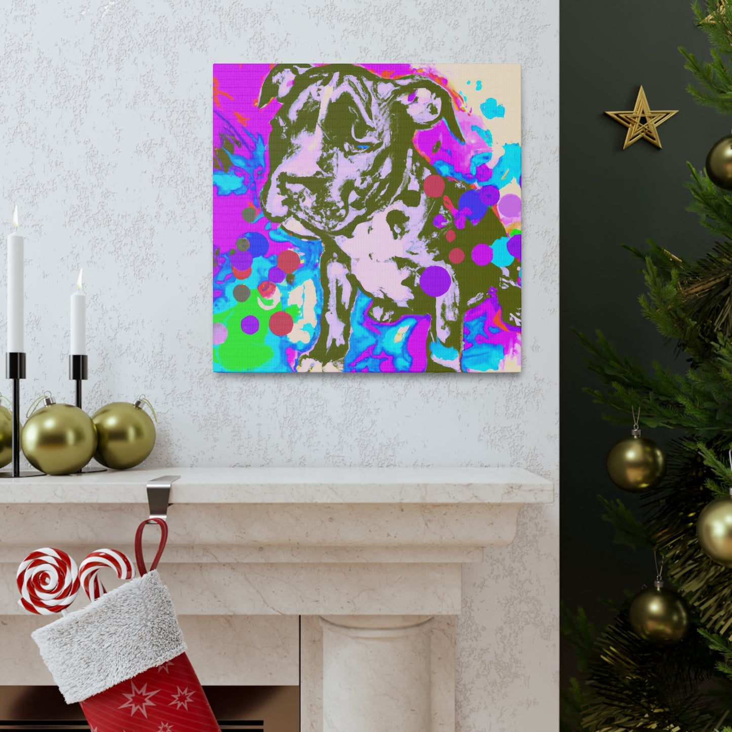 Augustine de Valois - Pitbull Puppy - Canvas