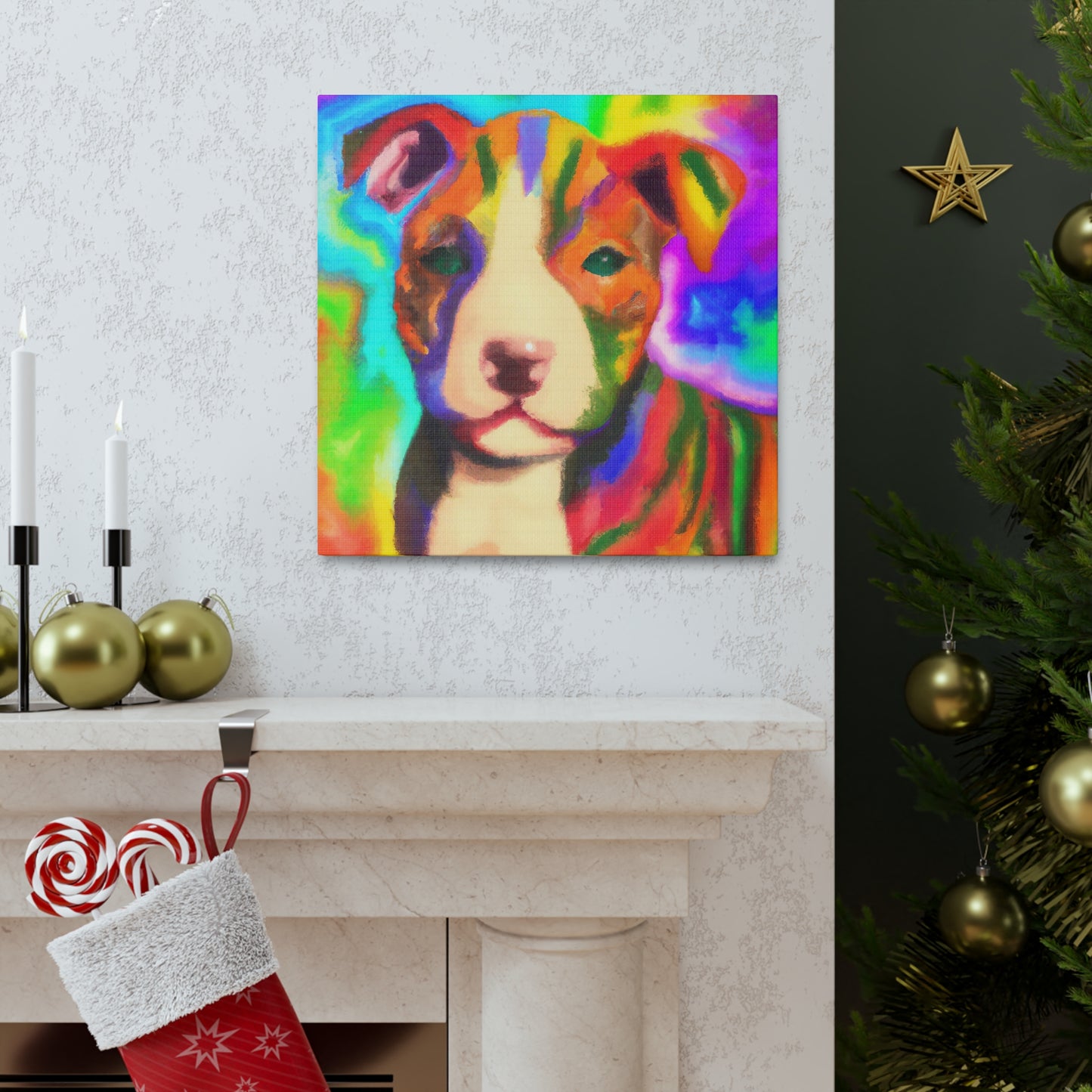 Countess Aurora Delacroix - Pitbull Puppy - Canvas