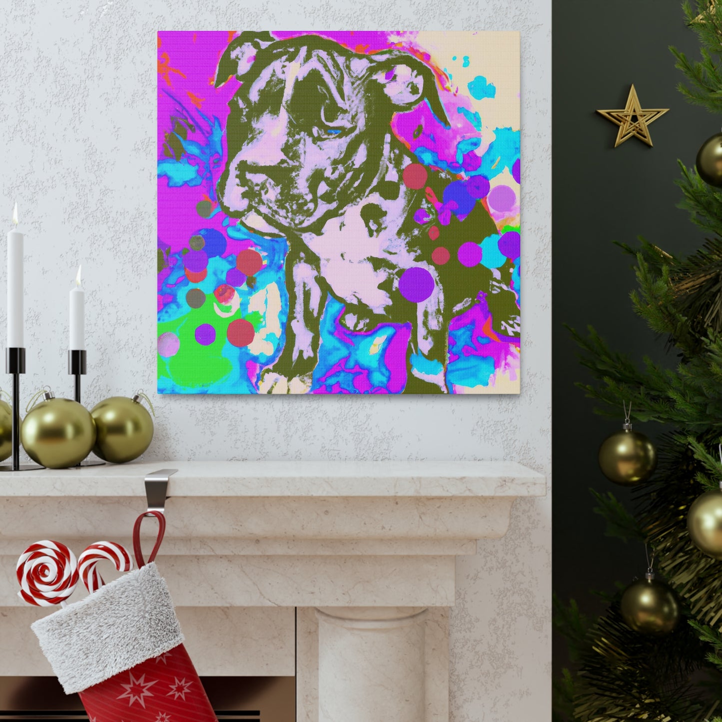 Augustine de Valois - Pitbull Puppy - Canvas