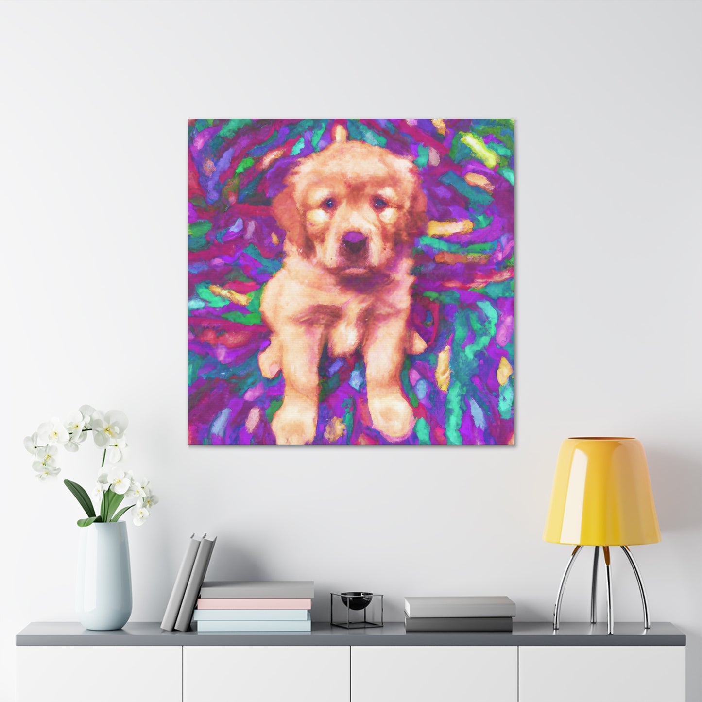 Lorde Castillioe of Madrid - Golden Retriever Puppy - Canvas