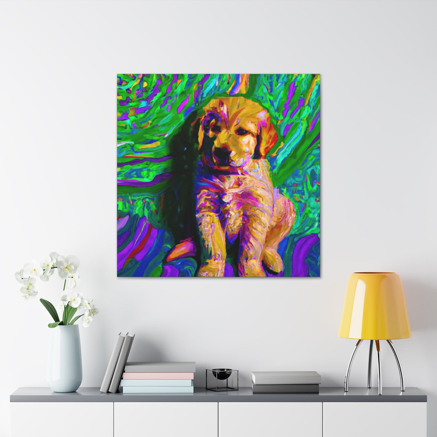 Kingston Remei de Becque - Golden Retriever Puppy - Canvas