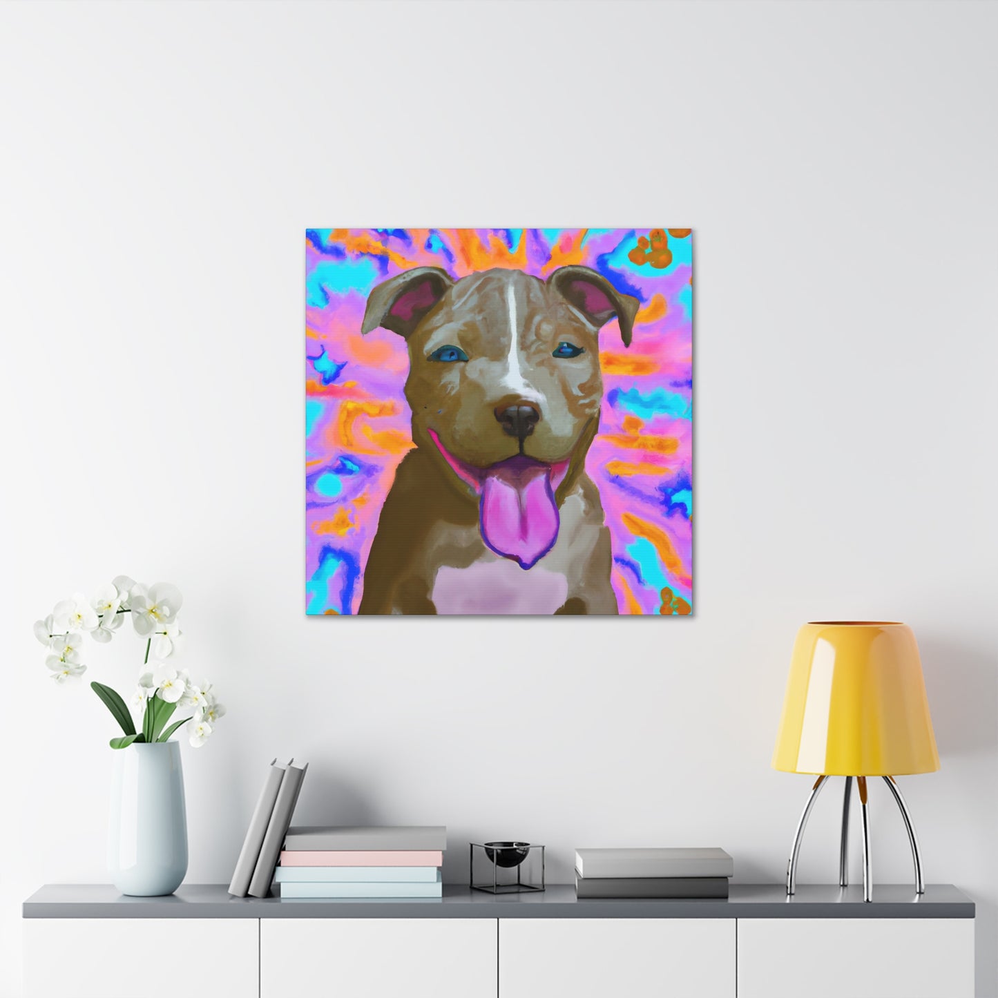 Prince/Princess Castellano of Italy - Pitbull Puppy - Canvas