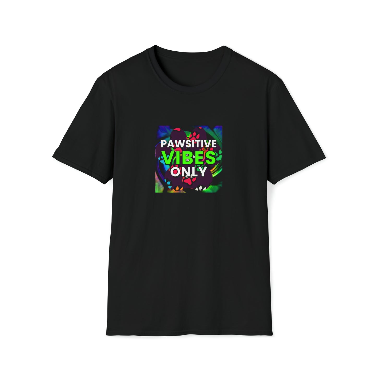 Positive Patty (or Patrick) the Perception Prophet. - "Pawsitive Vibes Only" Unisex Tee