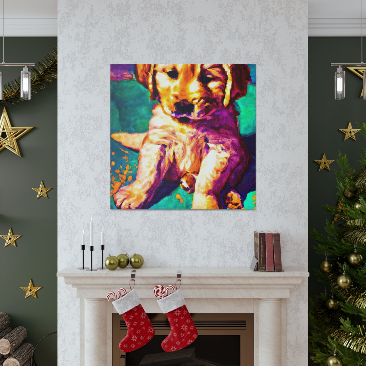 Aurora de Valois - Golden Retriever Puppy - Canvas