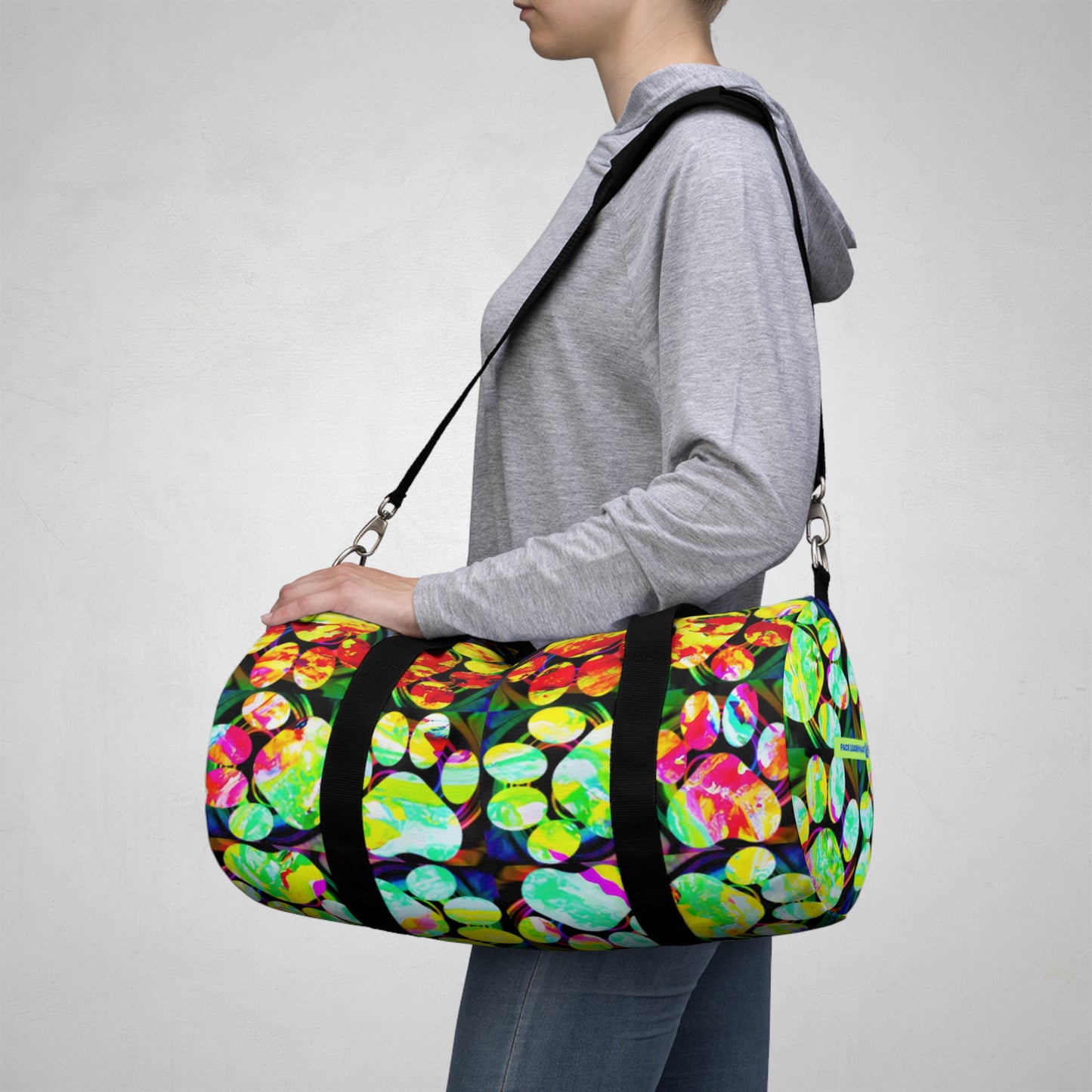 Monsieur PetitFashonista - Paw Print - Duffel Bag