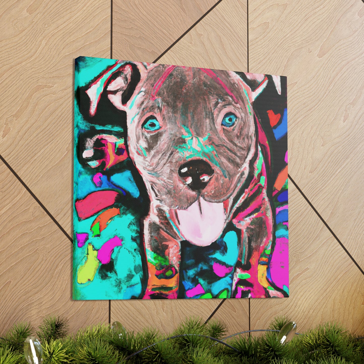 Princess Artemide of Florence - Pitbull Puppy - Canvas