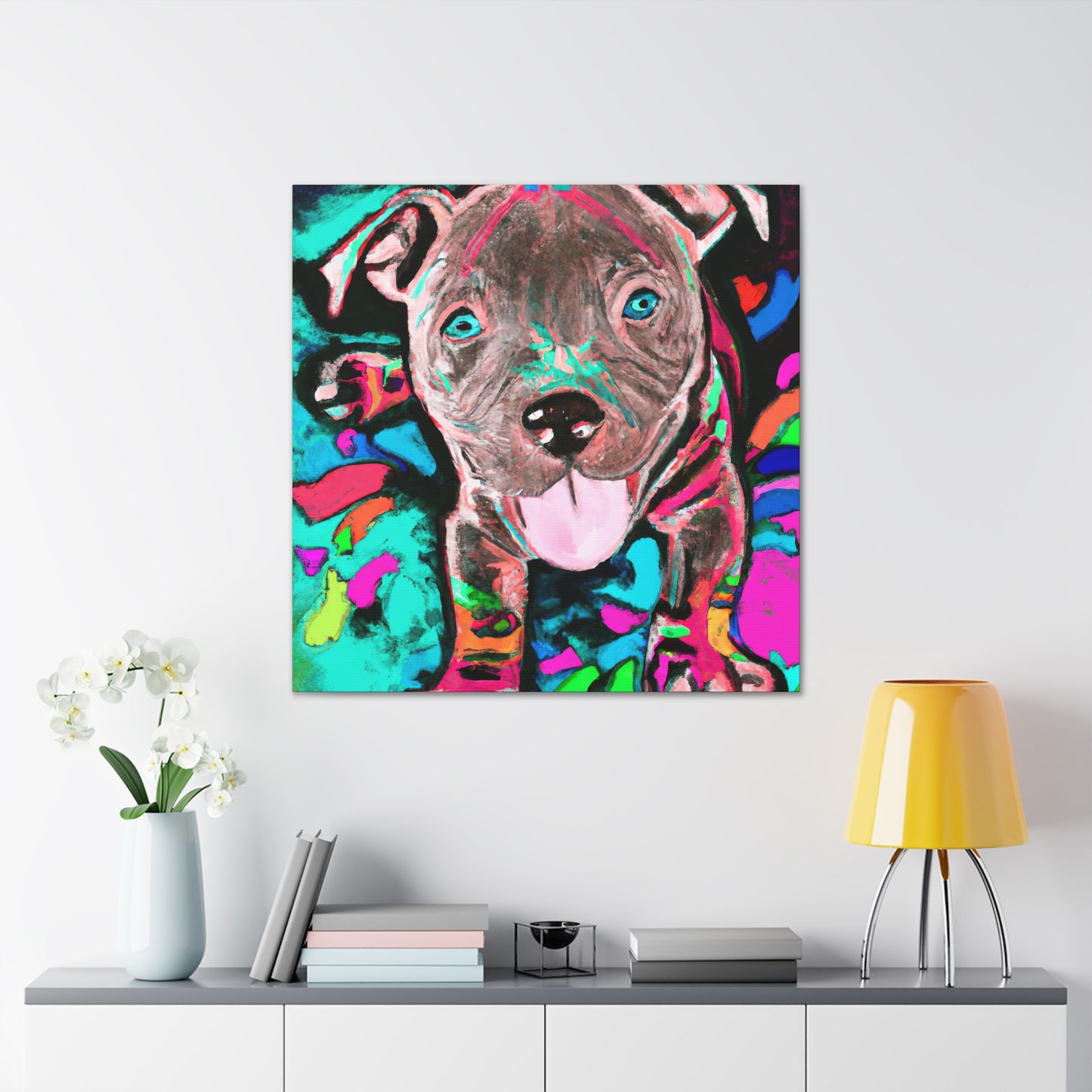 Princess Artemide of Florence - Pitbull Puppy - Canvas