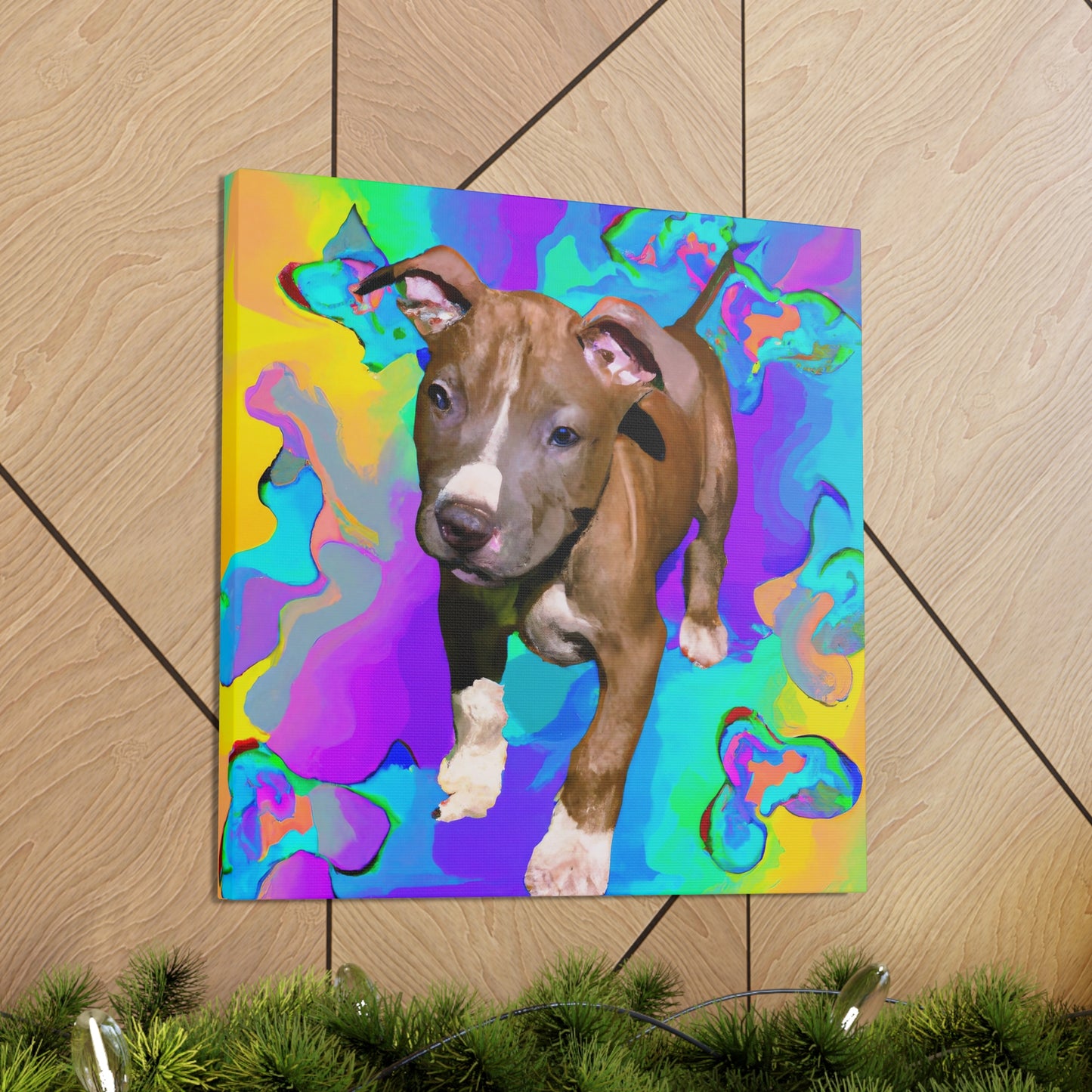 Kingston Sagely - Pitbull Puppy - Canvas