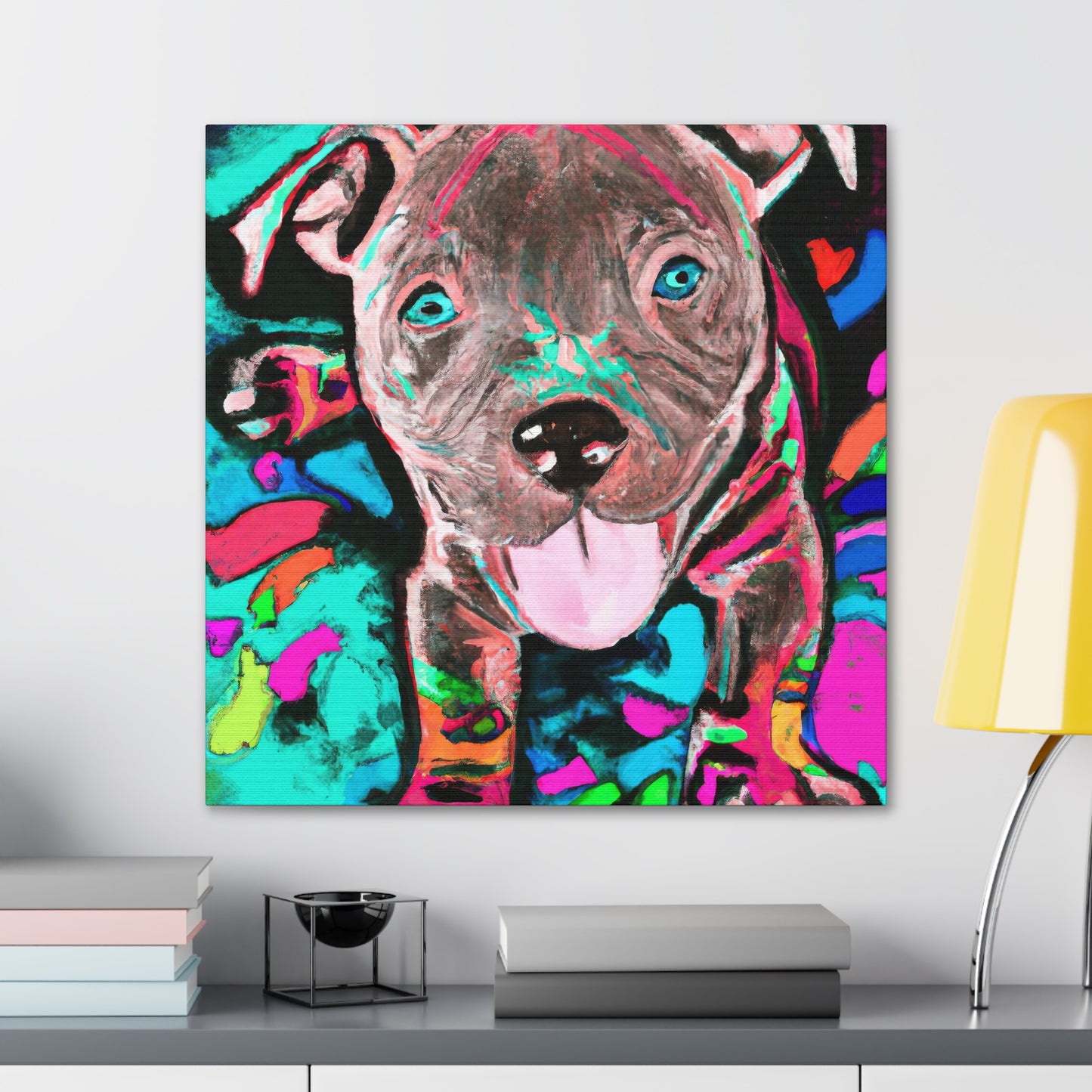 Princess Artemide of Florence - Pitbull Puppy - Canvas