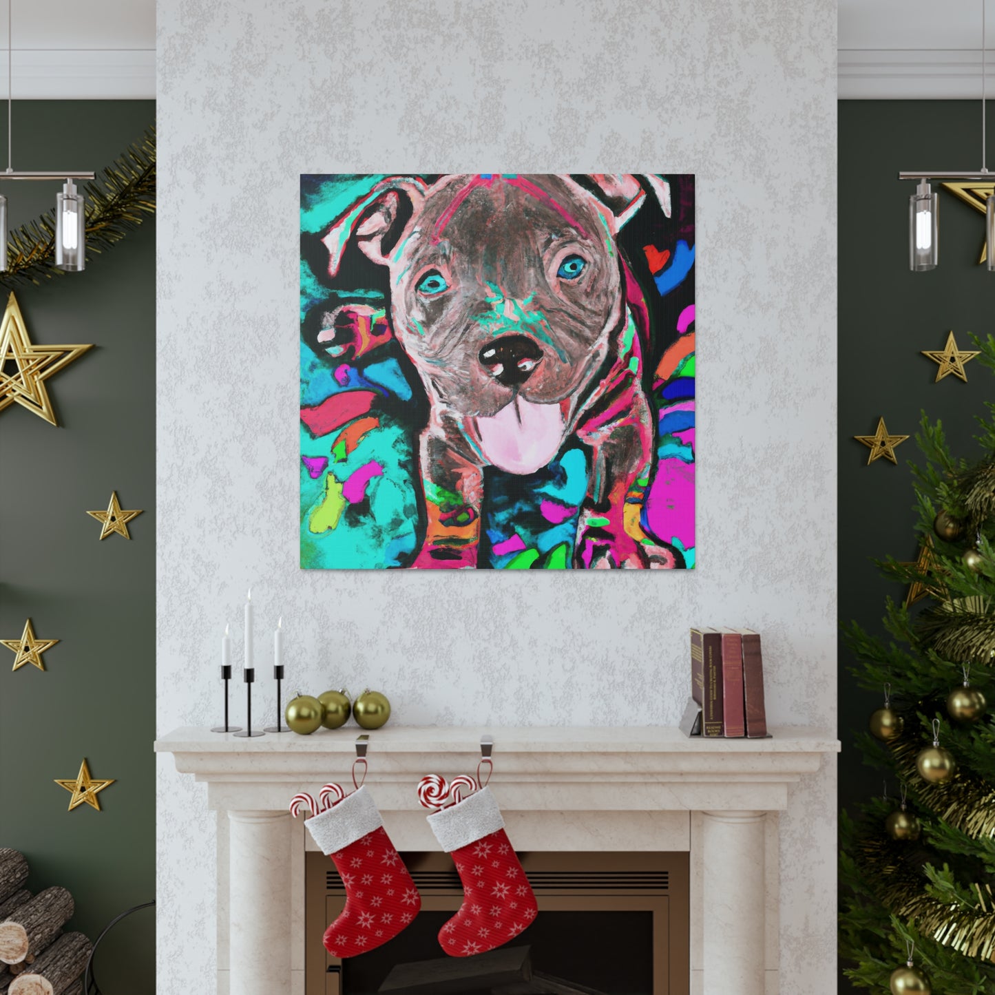 Princess Artemide of Florence - Pitbull Puppy - Canvas