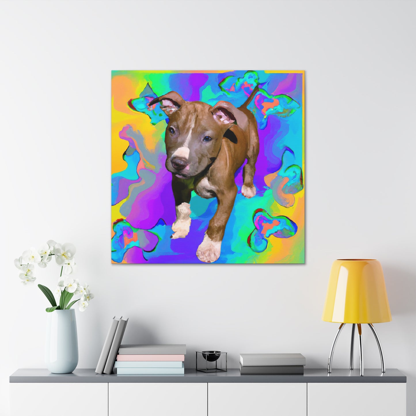 Kingston Sagely - Pitbull Puppy - Canvas