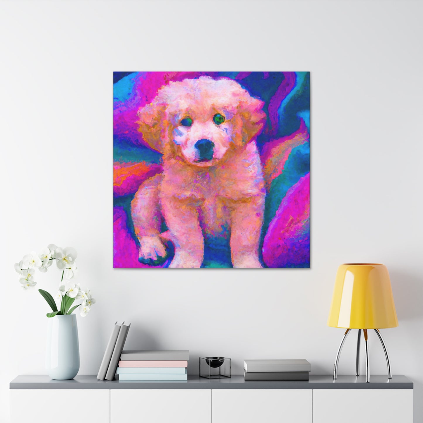 Lord Ranulf Avartyr - Golden Retriever Puppy - Canvas