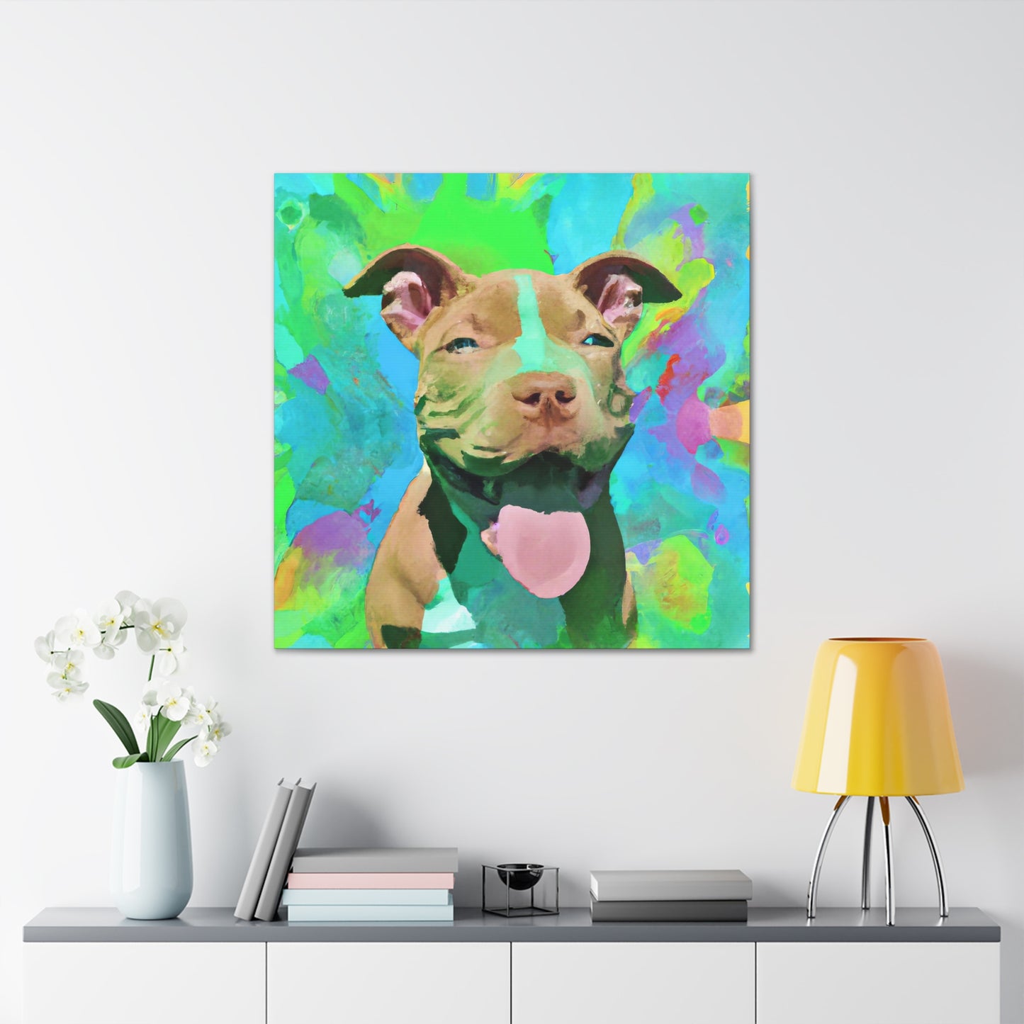 Princella Solamae - Pitbull Puppy - Canvas