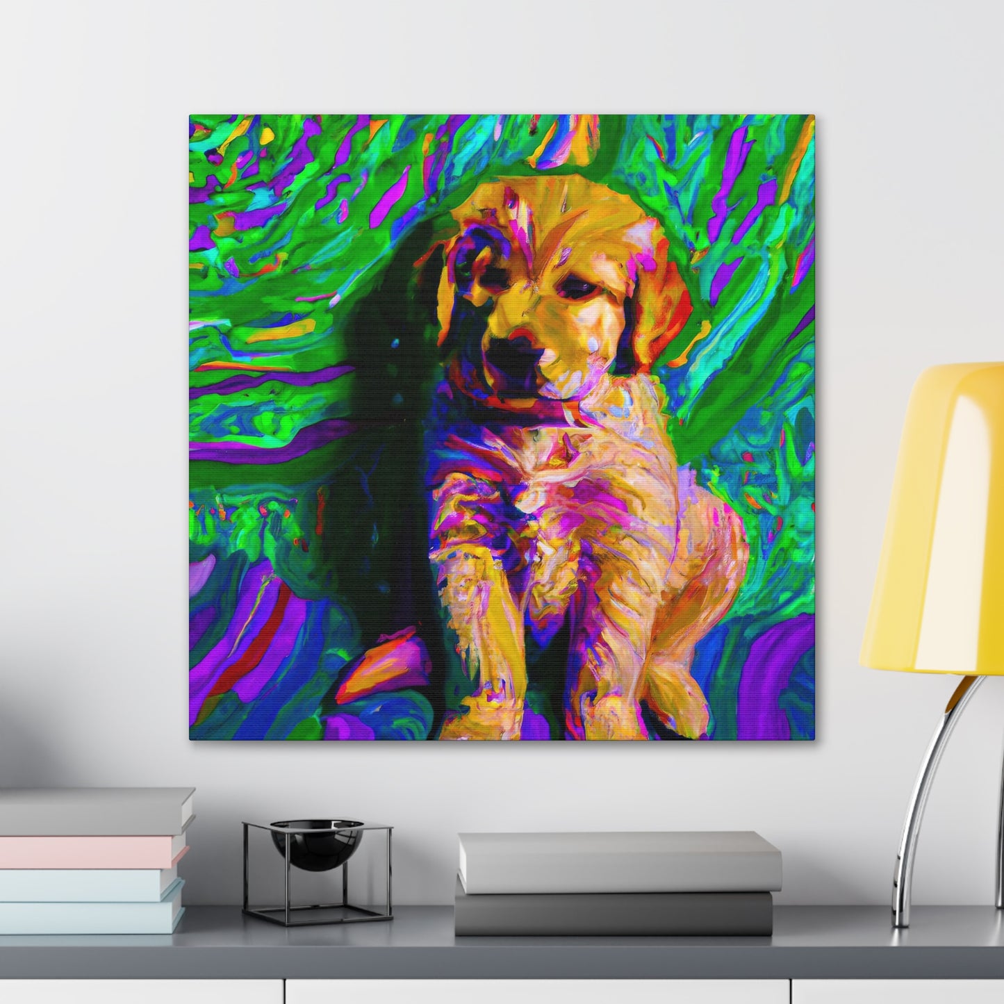 Kingston Remei de Becque - Golden Retriever Puppy - Canvas