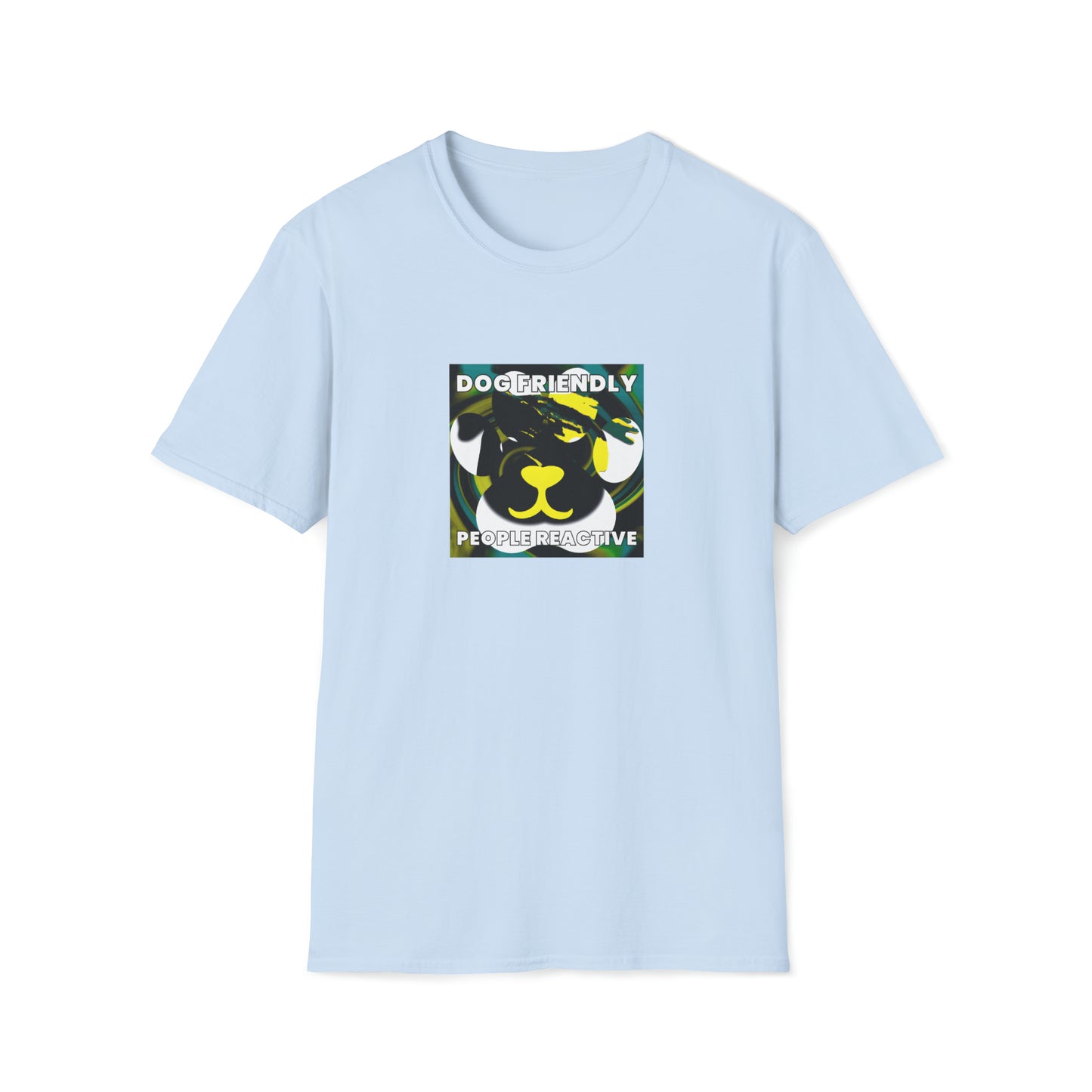 G-Funk Swagg - "Dog Friendly, People Reactive" (Yellow Blue Swirl) Unisex Tee