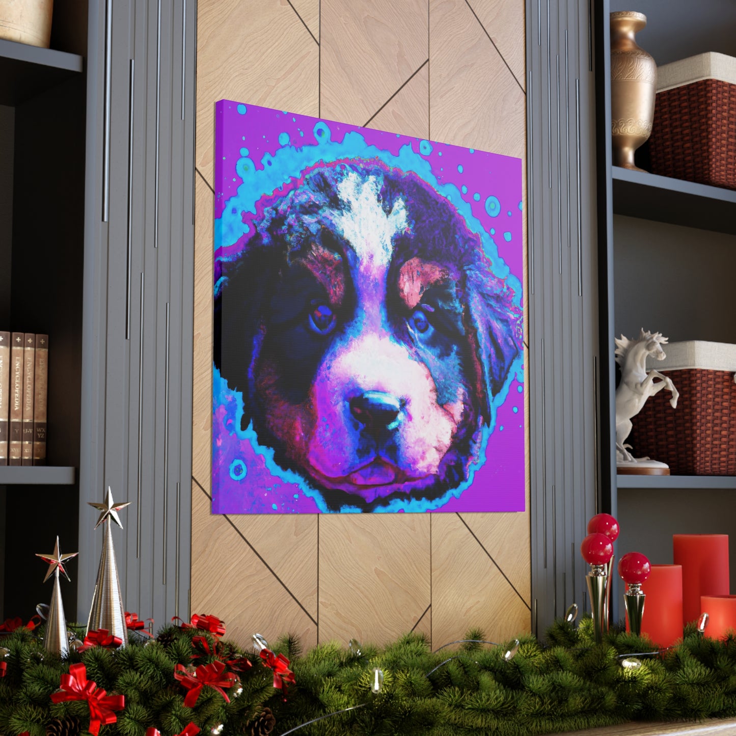 Queen Ellahanna of the Evercloaks - Bernese Mountain Dog - Canvas