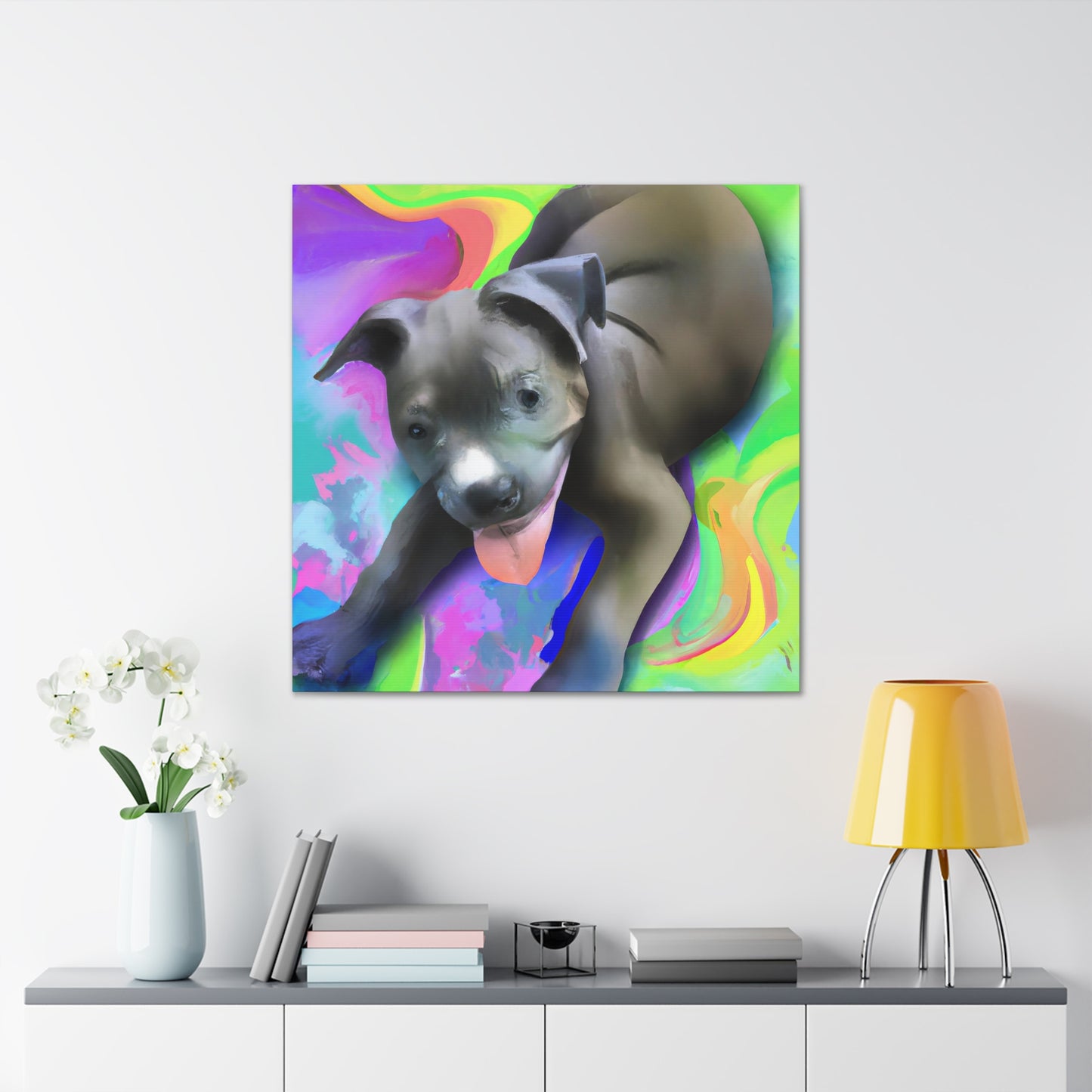 Baroness Amalthea Valancephon - Pitbull Puppy - Canvas