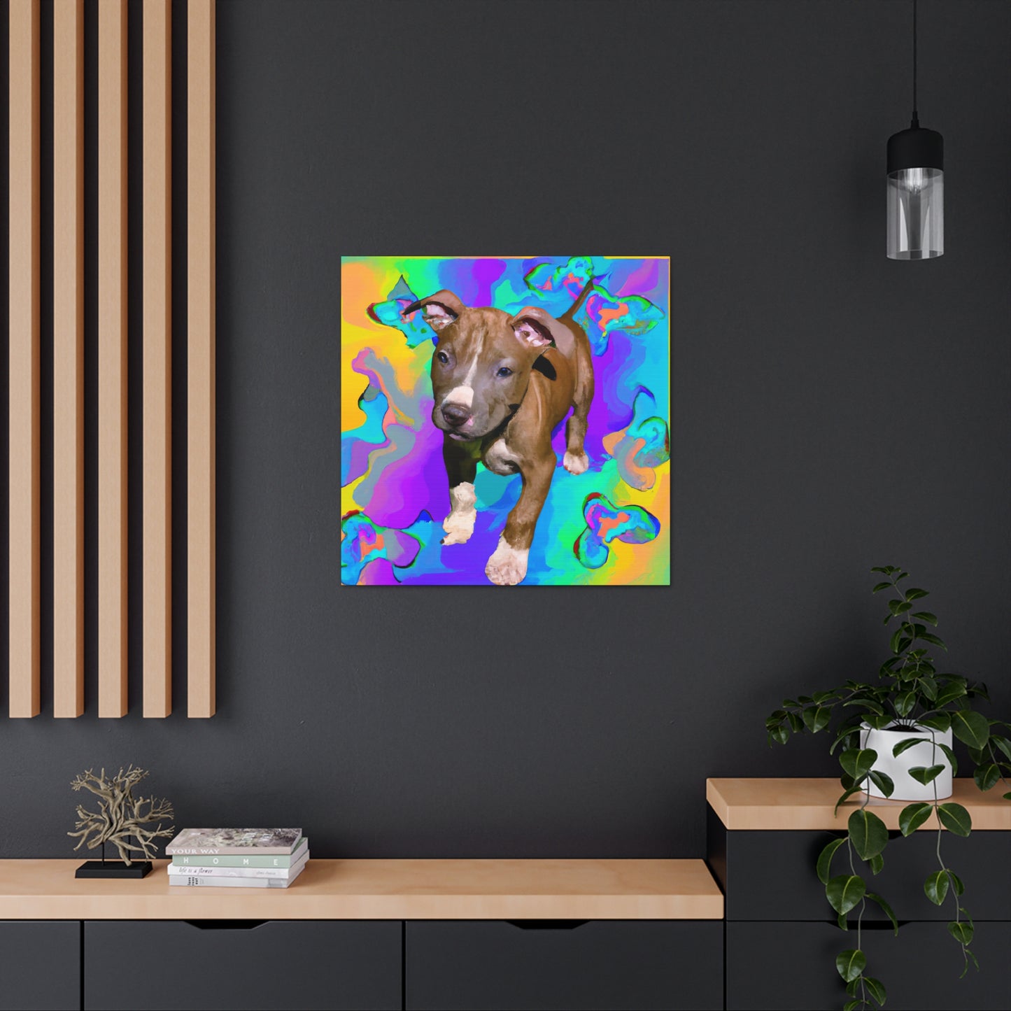 Kingston Sagely - Pitbull Puppy - Canvas