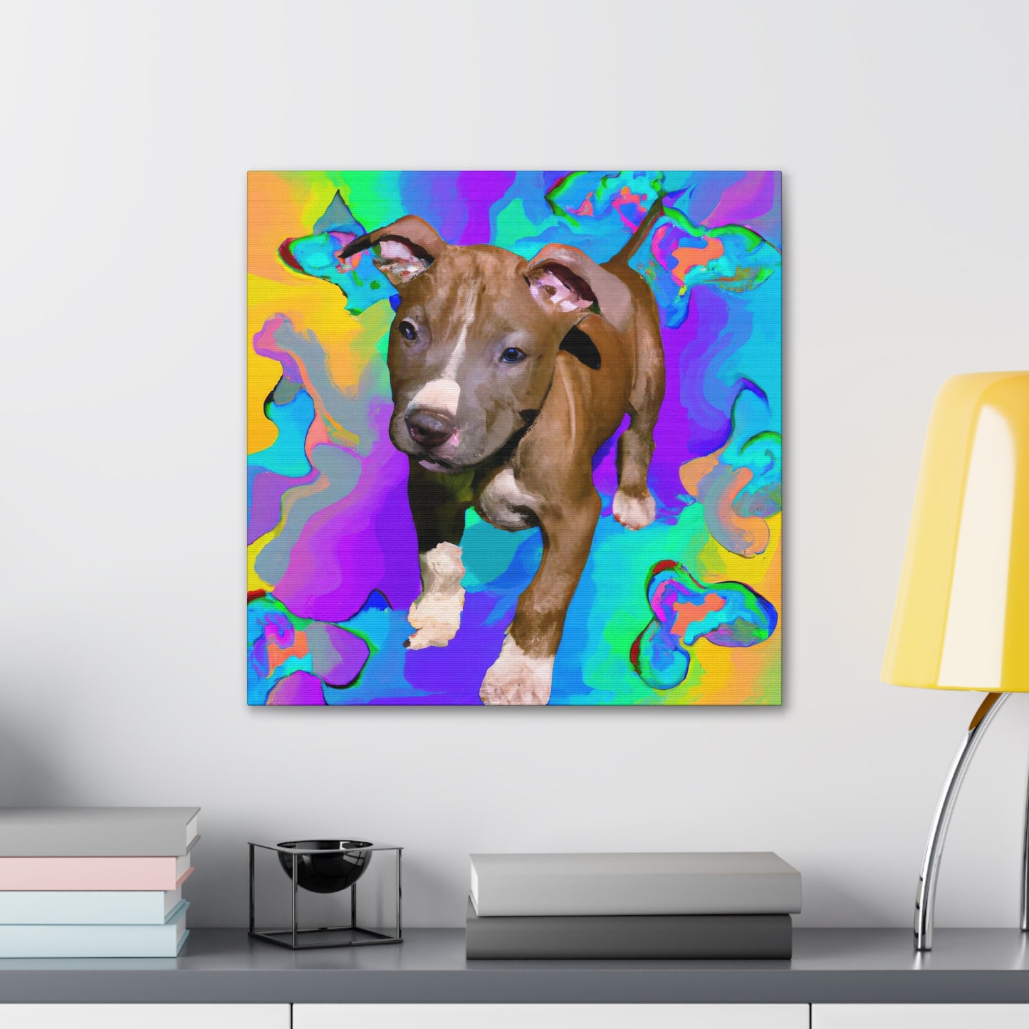 Kingston Sagely - Pitbull Puppy - Canvas