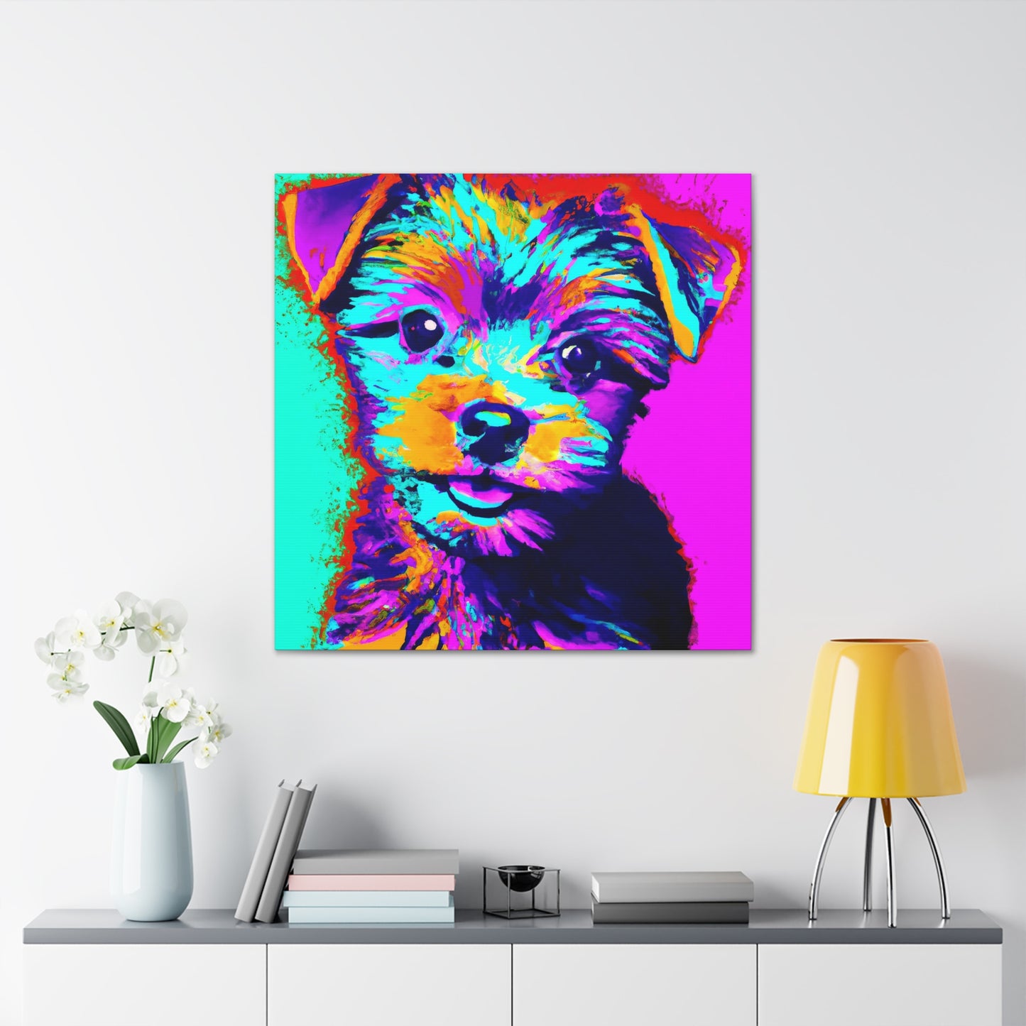 Afton Wilhemina de Winshire - Yorkie Puppy - Canvas