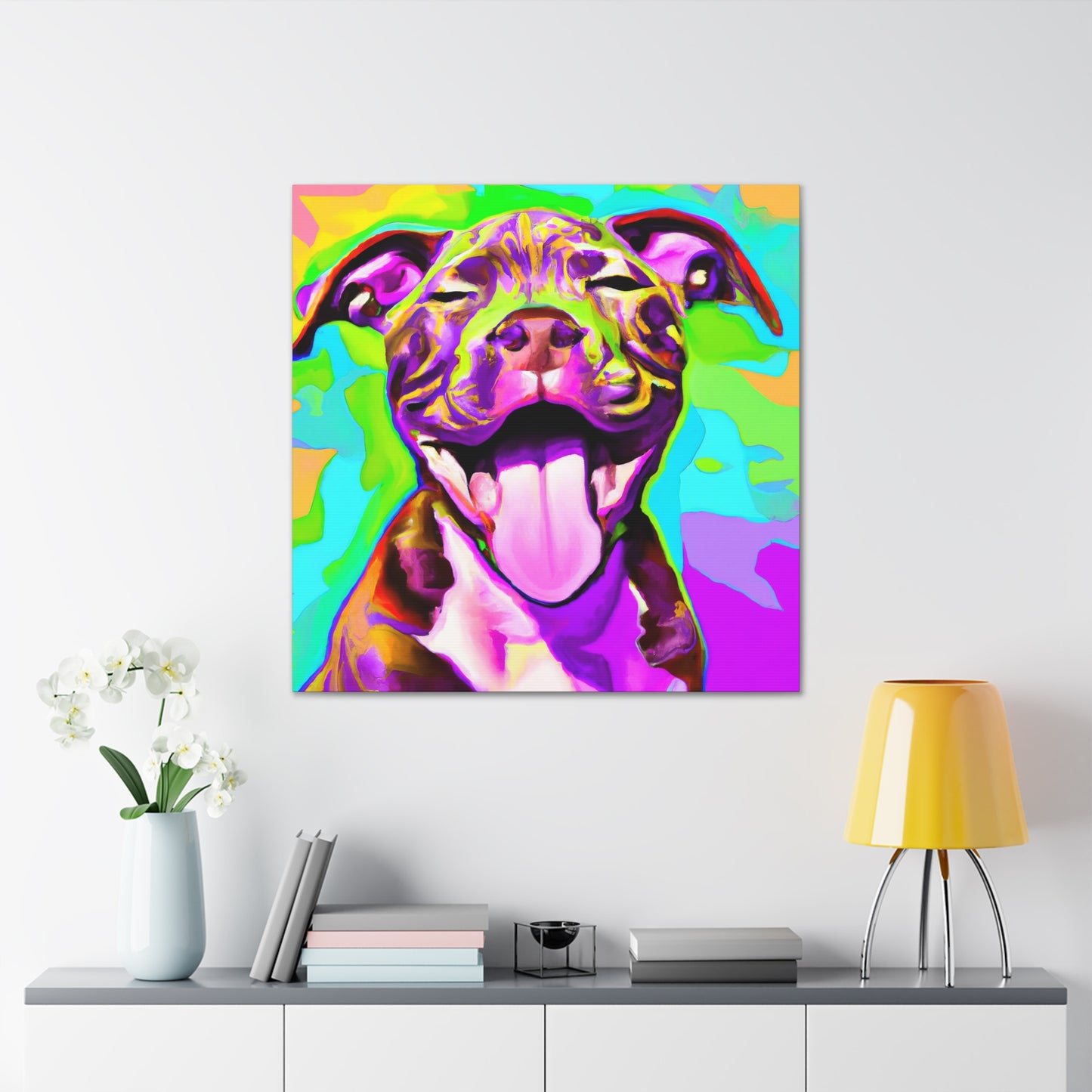 Prince Ianus Bailey the Second - Pitbull Puppy - Canvas