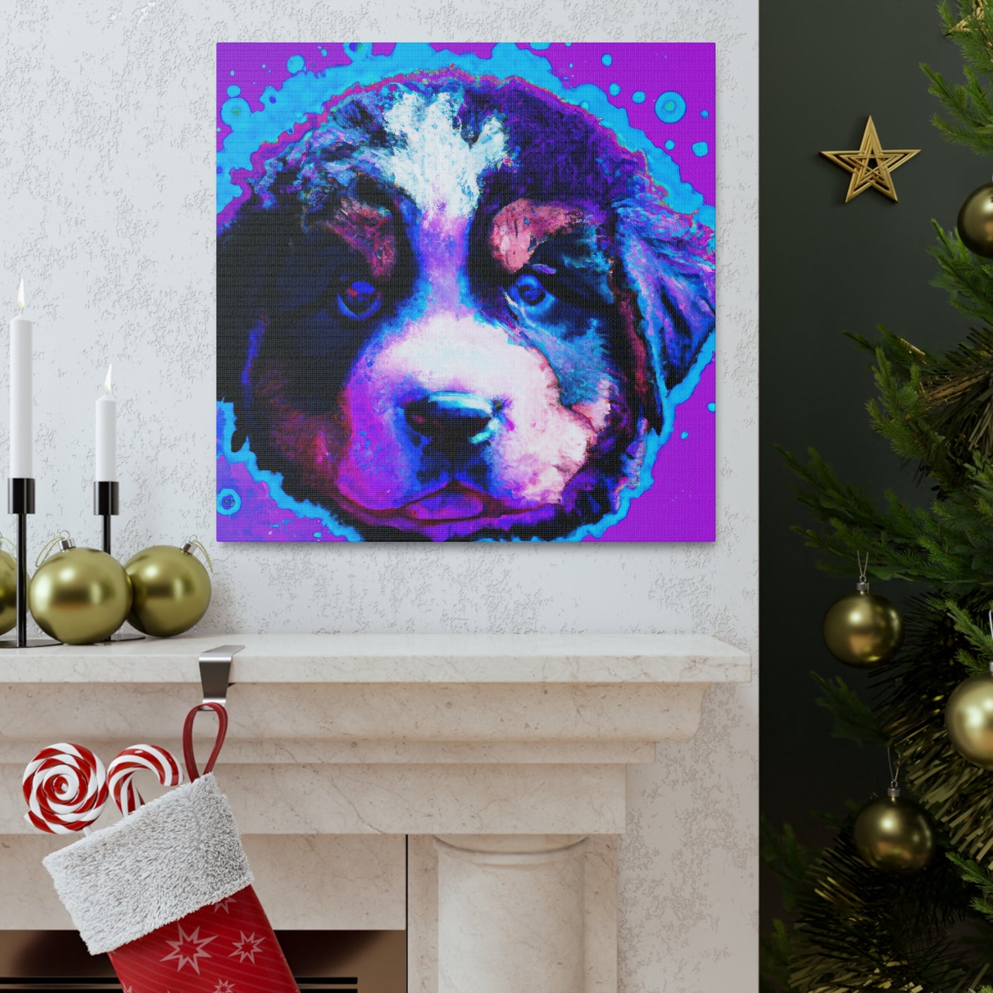 Queen Ellahanna of the Evercloaks - Bernese Mountain Dog - Canvas