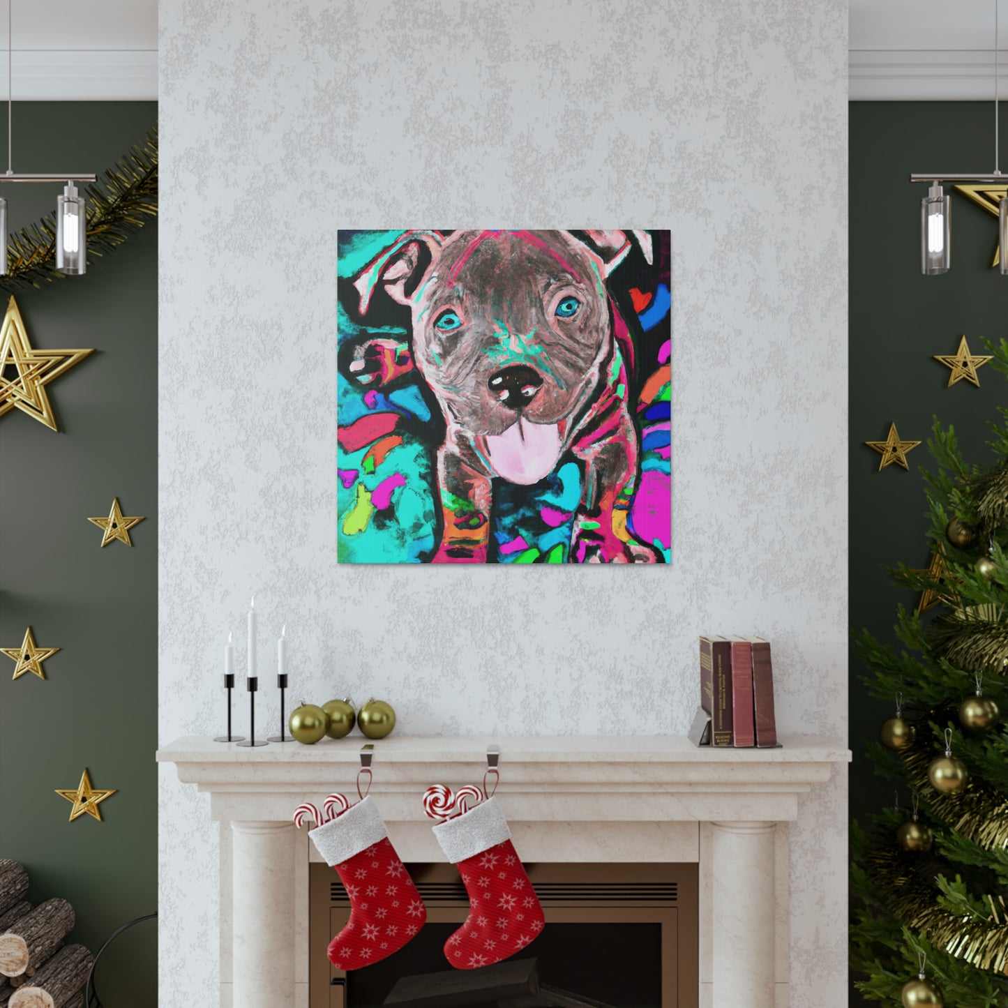 Princess Artemide of Florence - Pitbull Puppy - Canvas