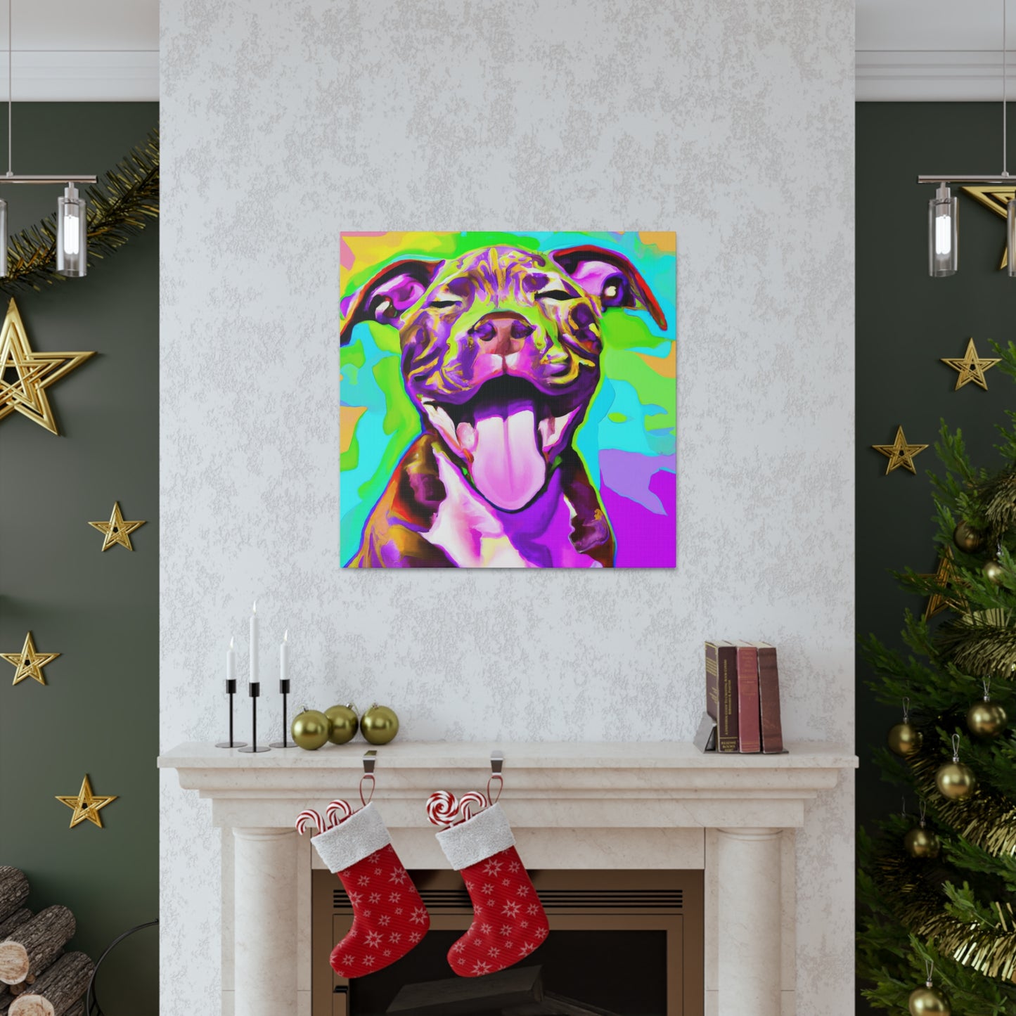 Prince Ianus Bailey the Second - Pitbull Puppy - Canvas