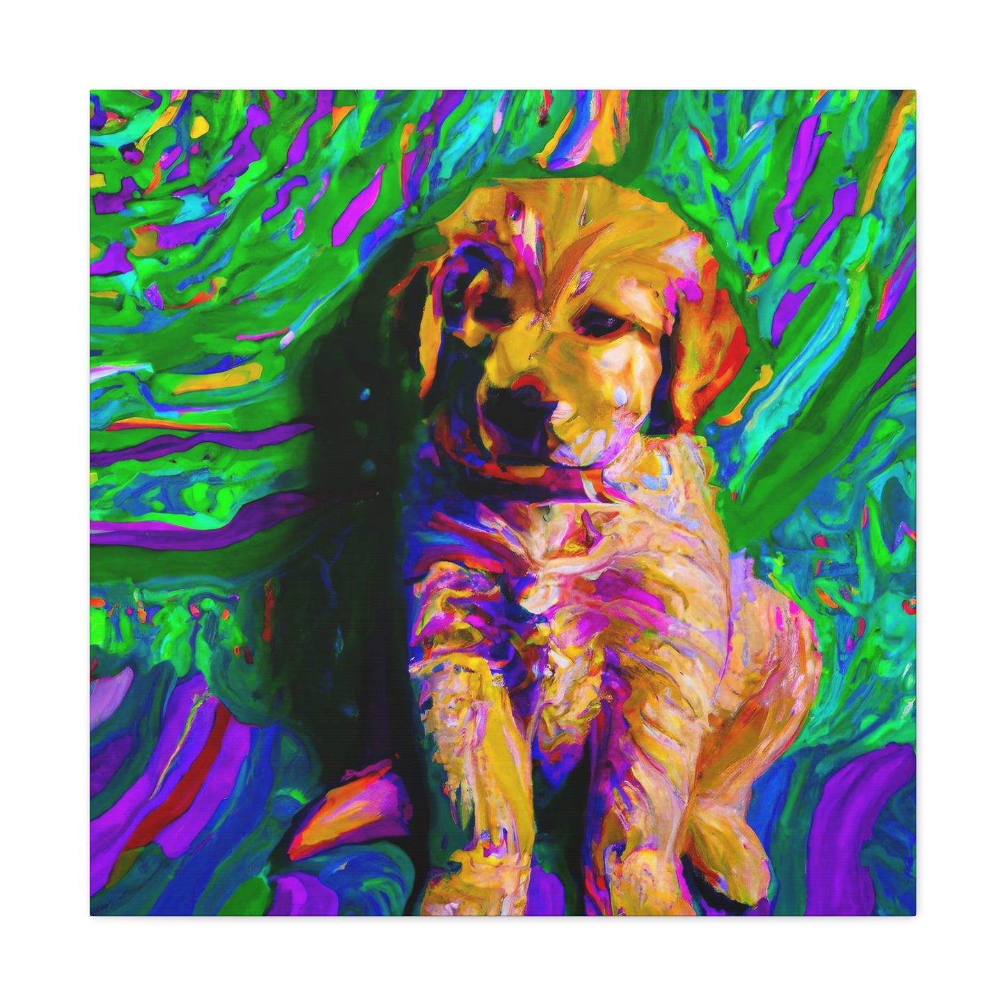 Kingston Remei de Becque - Golden Retriever Puppy - Canvas