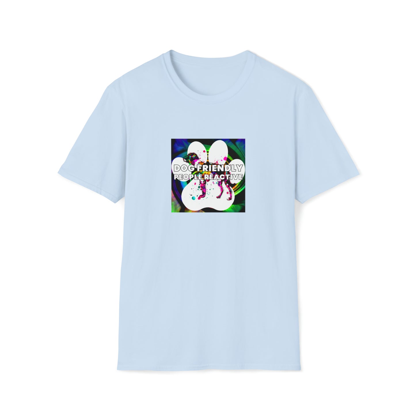 Virgil '90sica - "Dog Friendly, People Reactive" (colored swirl) Unisex Tee