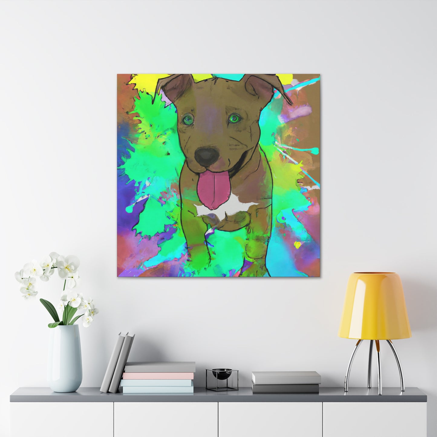 Kingston Viscounteau - Pitbull Puppy - Canvas