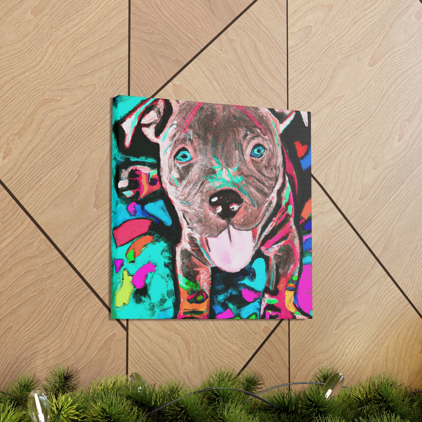 Princess Artemide of Florence - Pitbull Puppy - Canvas