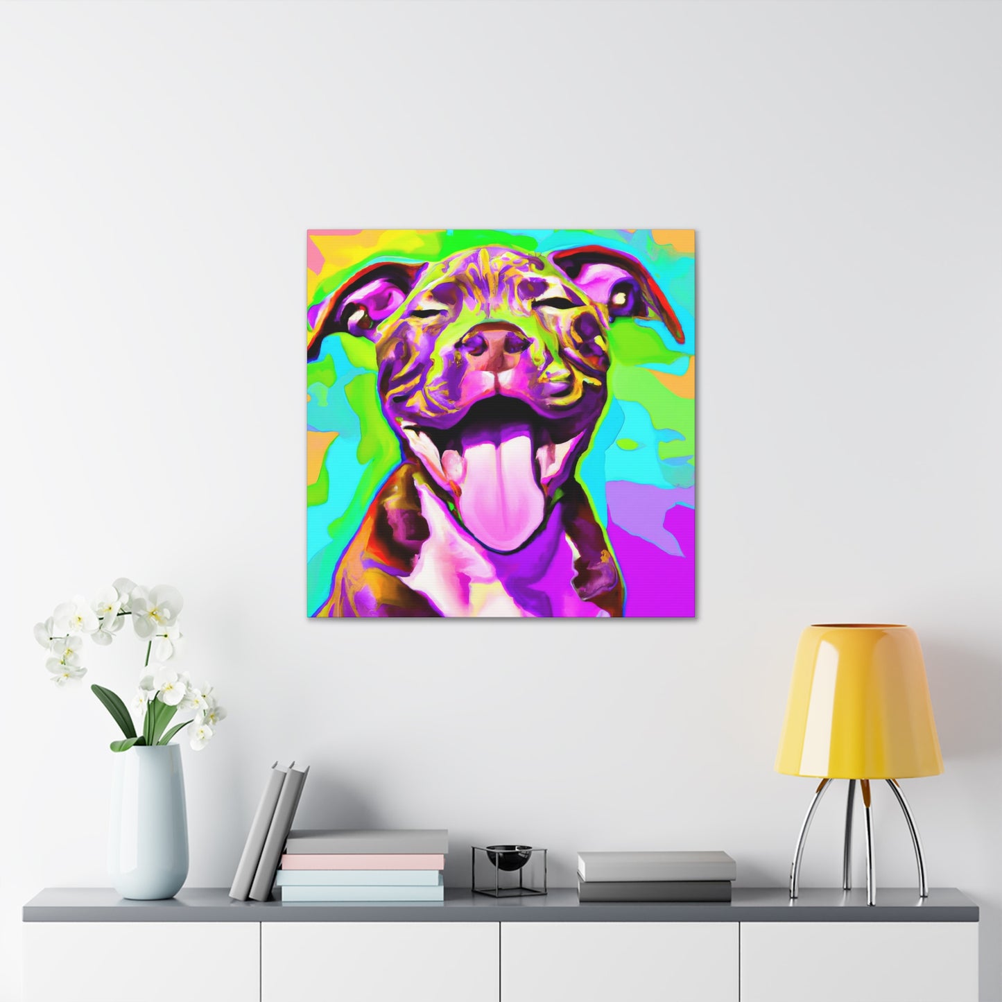 Prince Ianus Bailey the Second - Pitbull Puppy - Canvas