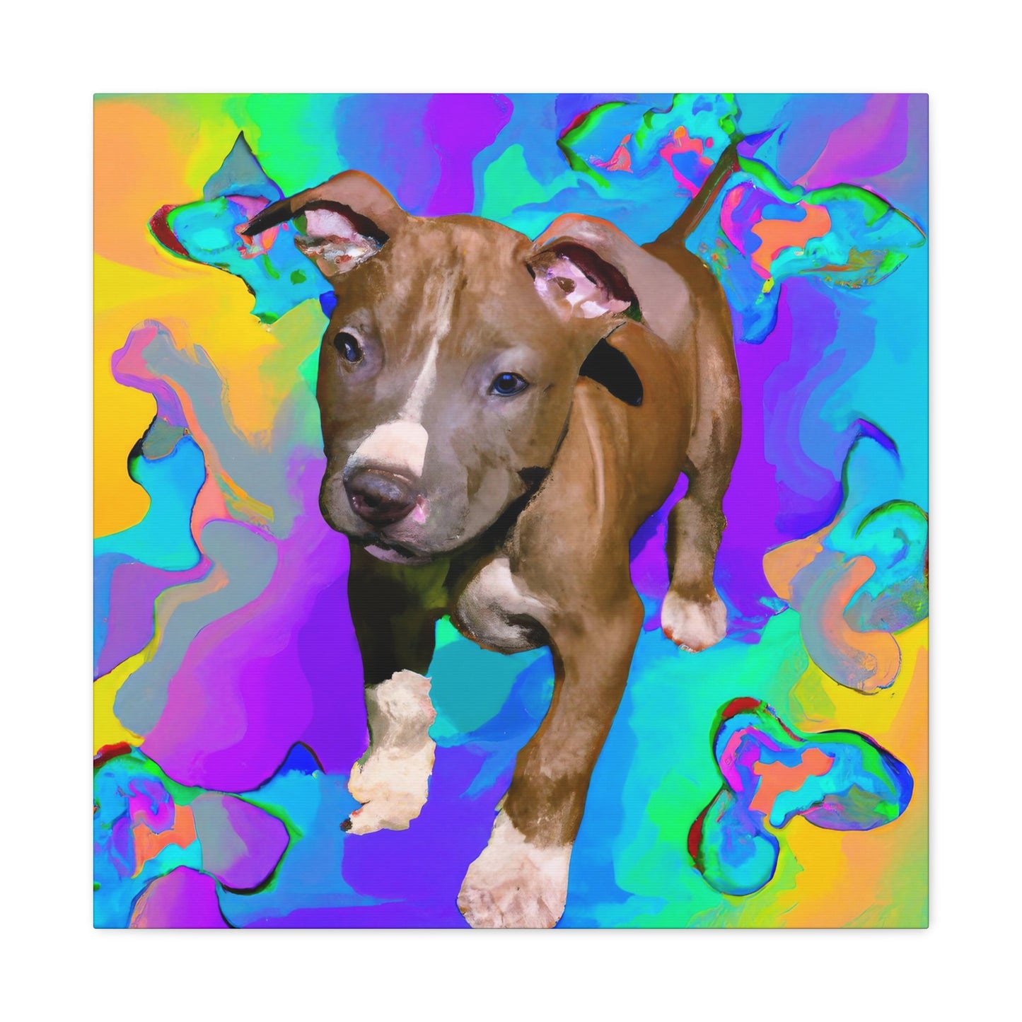 Kingston Sagely - Pitbull Puppy - Canvas