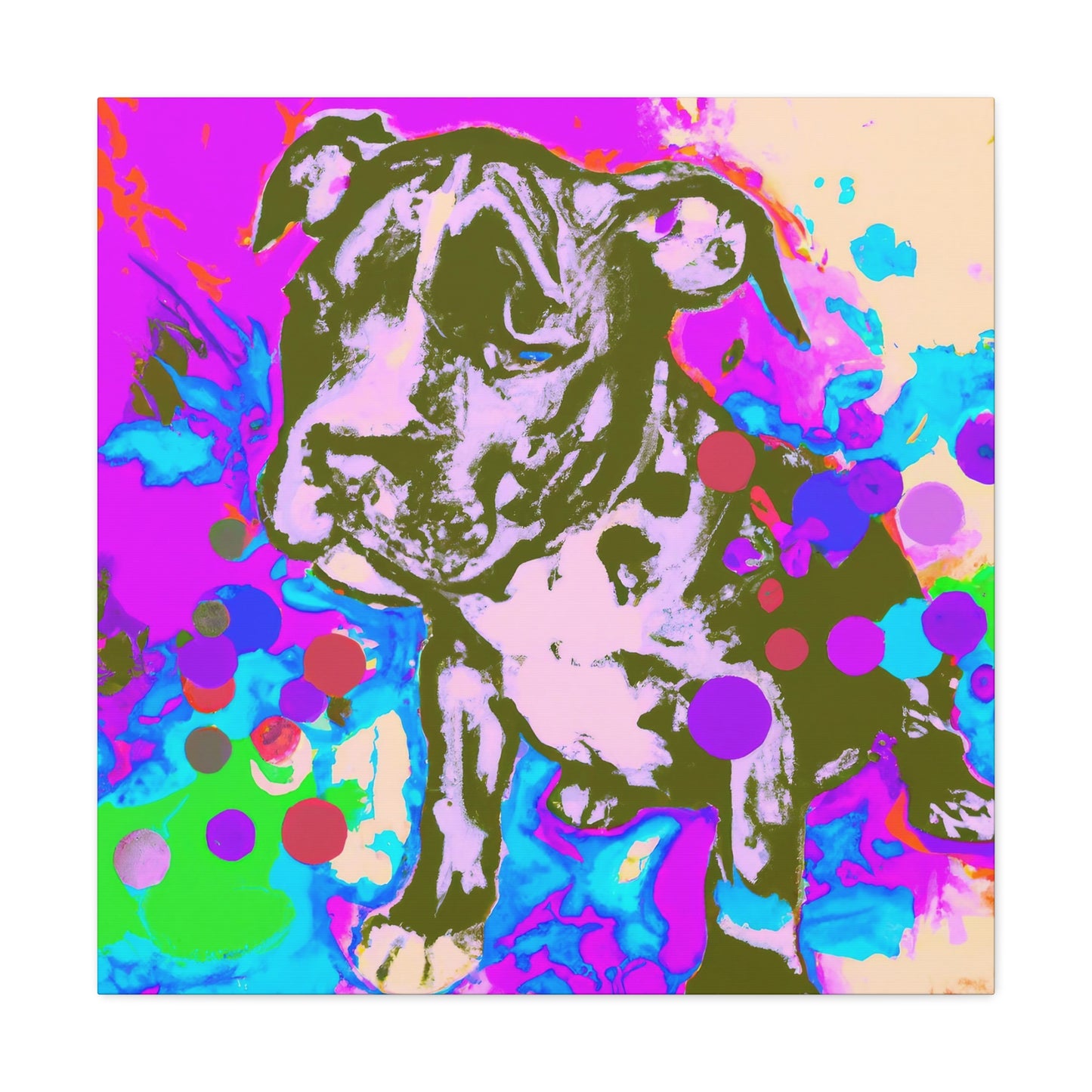 Augustine de Valois - Pitbull Puppy - Canvas