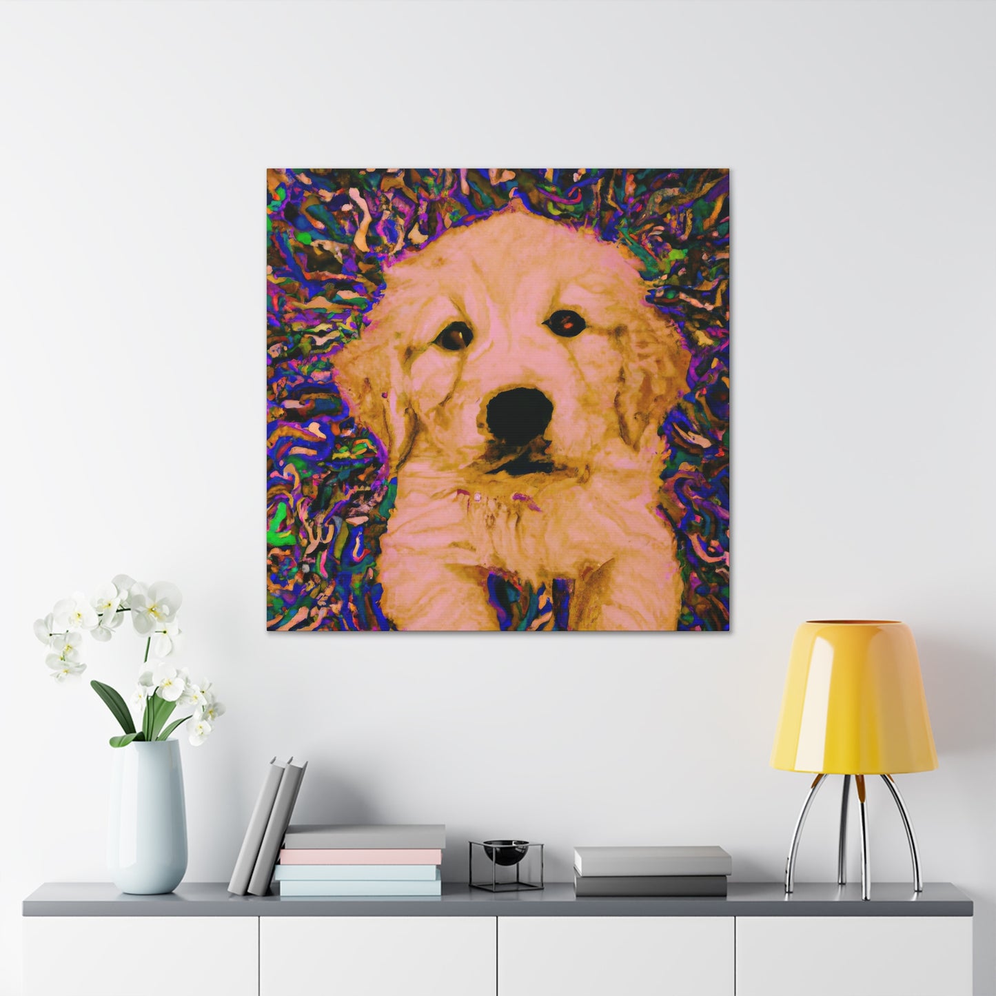 Countess Eleonore Magnificento - Golden Retriever Puppy - Canvas