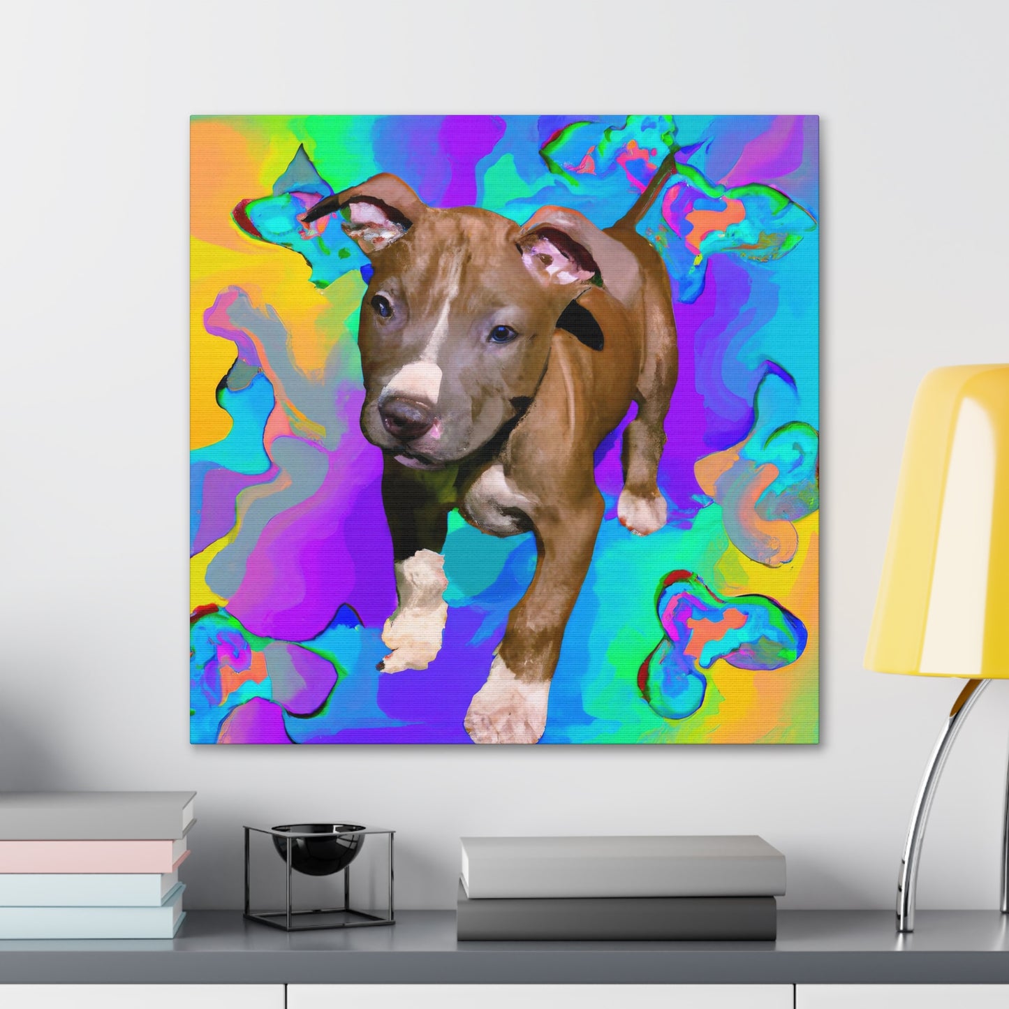 Kingston Sagely - Pitbull Puppy - Canvas